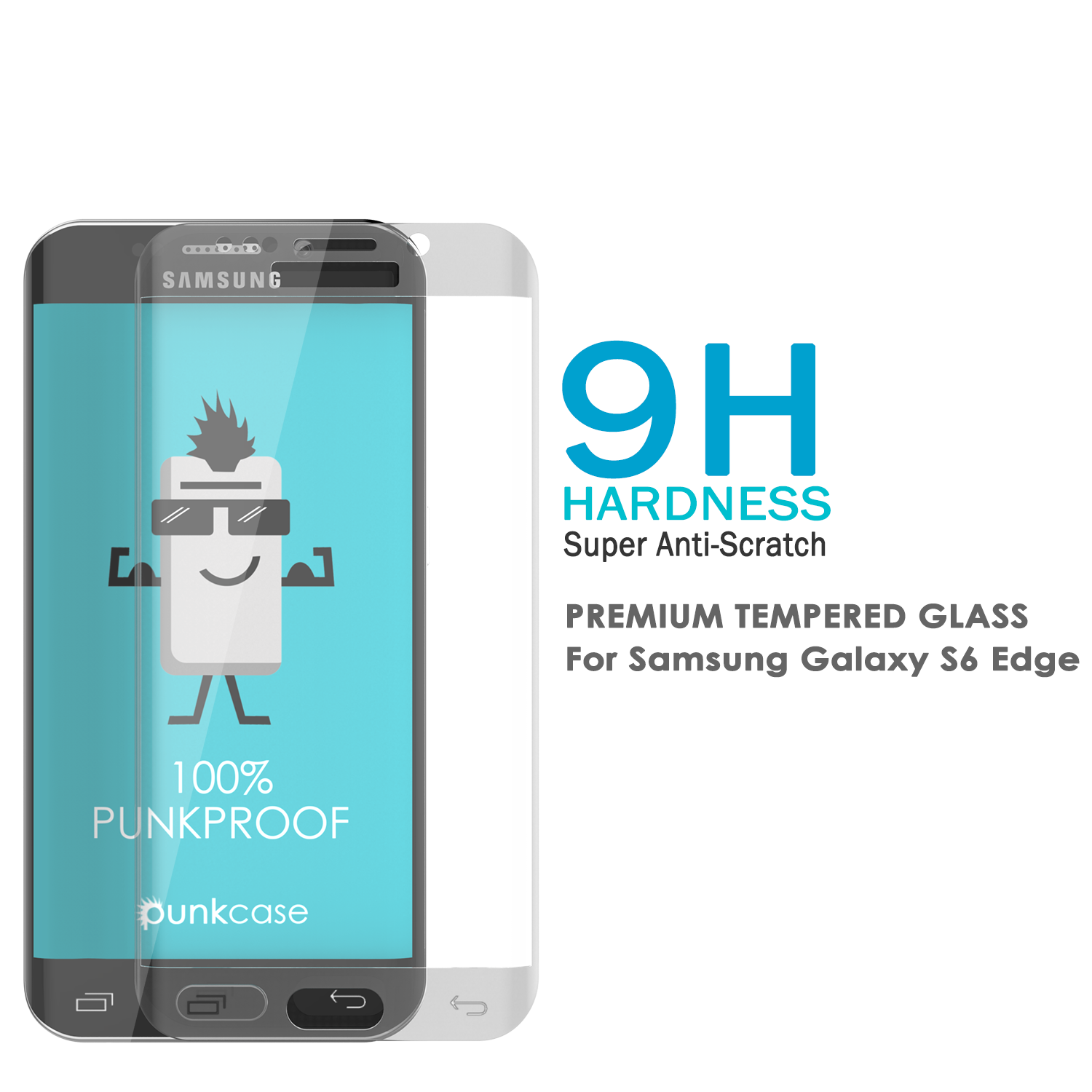 Galaxy S6 Edge Plus Clear Punkcase Glass SHIELD Tempered Glass Screen Protector 0.33mm Thick 9H