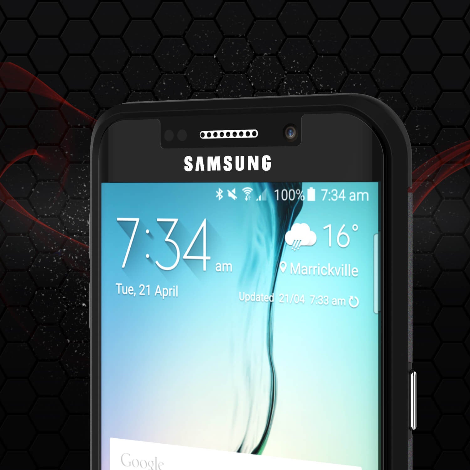 Galaxy s6 EDGE Case PunkCase Galactic Black Series Slim Armor Soft Cover w/ Screen Protector