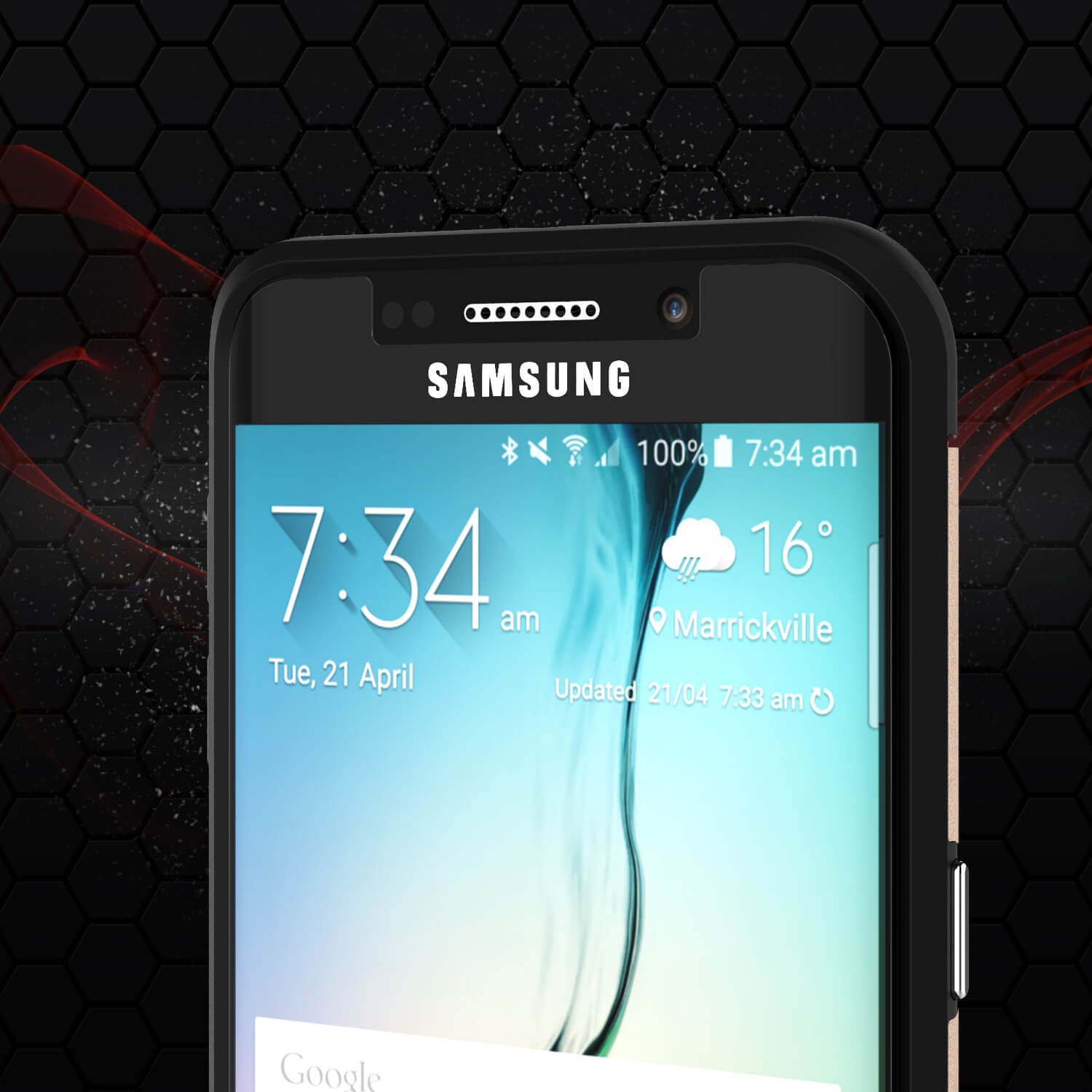 Galaxy s6 EDGE Case PunkCase Galactic Gold Series Slim Armor Soft Cover w/ Screen Protector