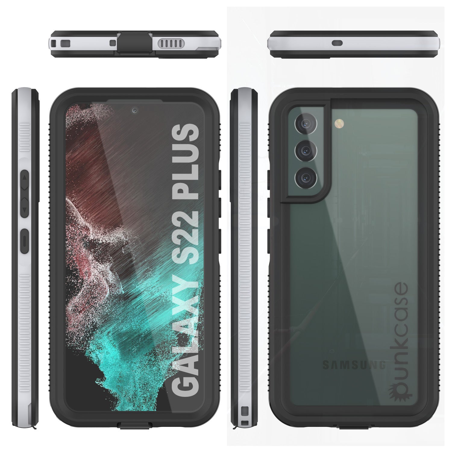 Galaxy S22+ Plus Waterproof Case, Punkcase Ultimato White Thin 6.6ft Underwater IP68 Shock/Snow Proof [White]