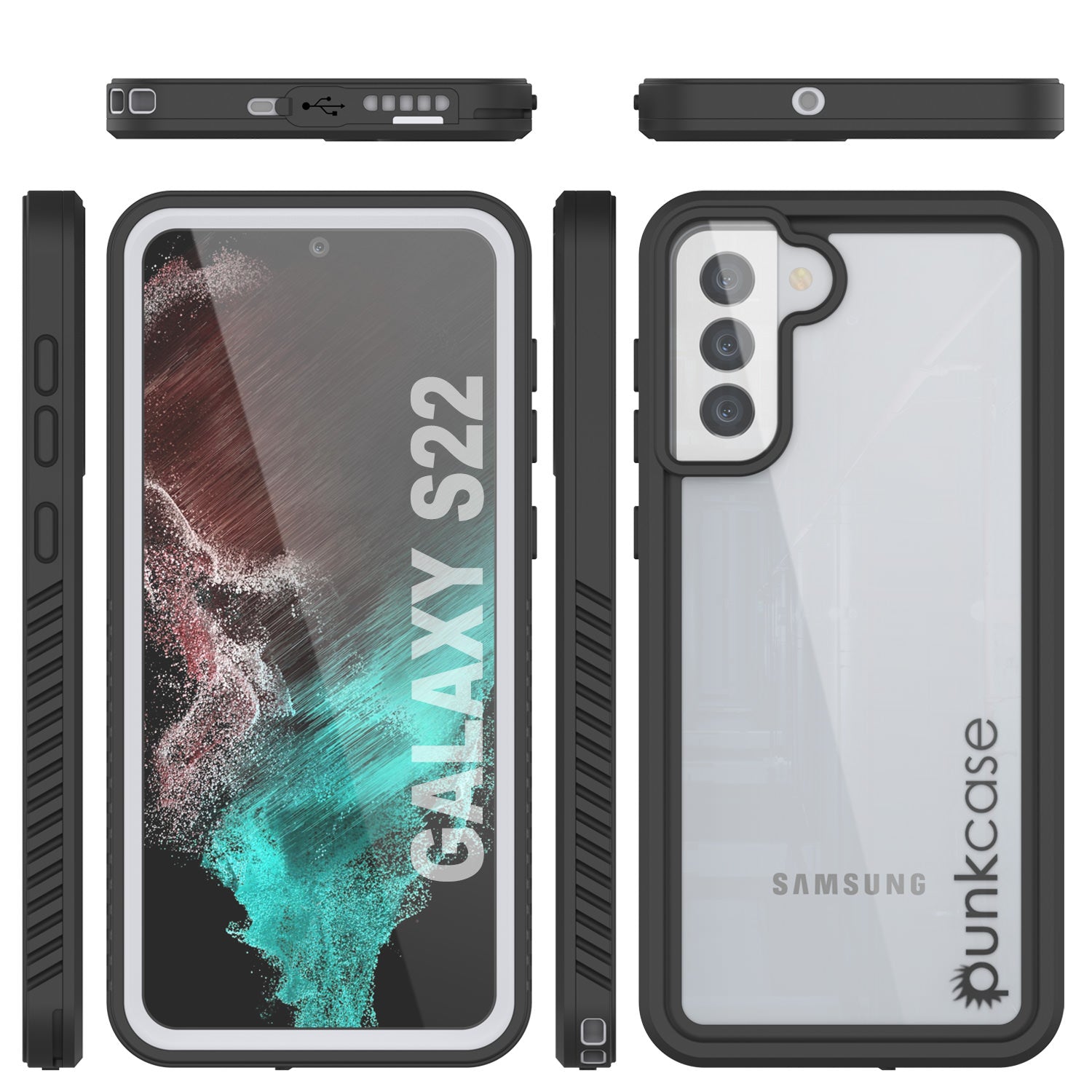 Galaxy S22 Water/ Shock/ Snow/ dirt proof [Extreme Series] Punkcase Slim Case [White]