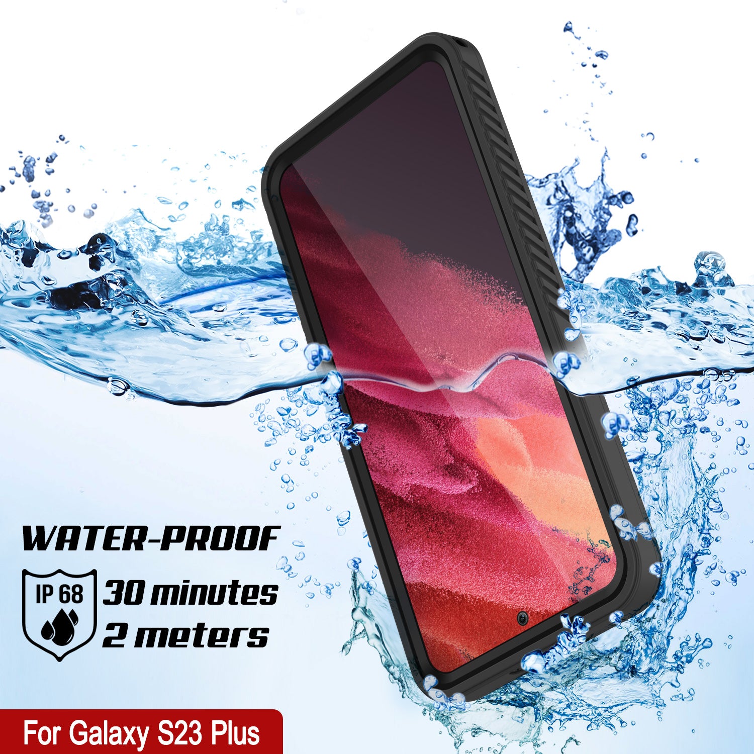 Galaxy S23+ Plus Water/ Shockproof [Extreme Series] With Screen Protector Case [Black]