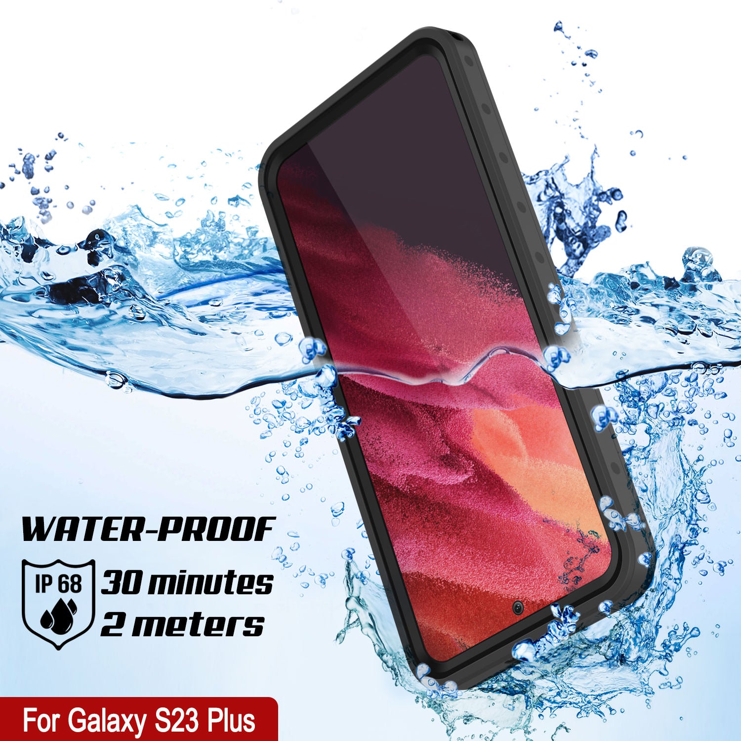 Galaxy S23+ Plus Waterproof Case PunkCase StudStar Clear Thin 6.6ft Underwater IP68 Shock/Snow Proof