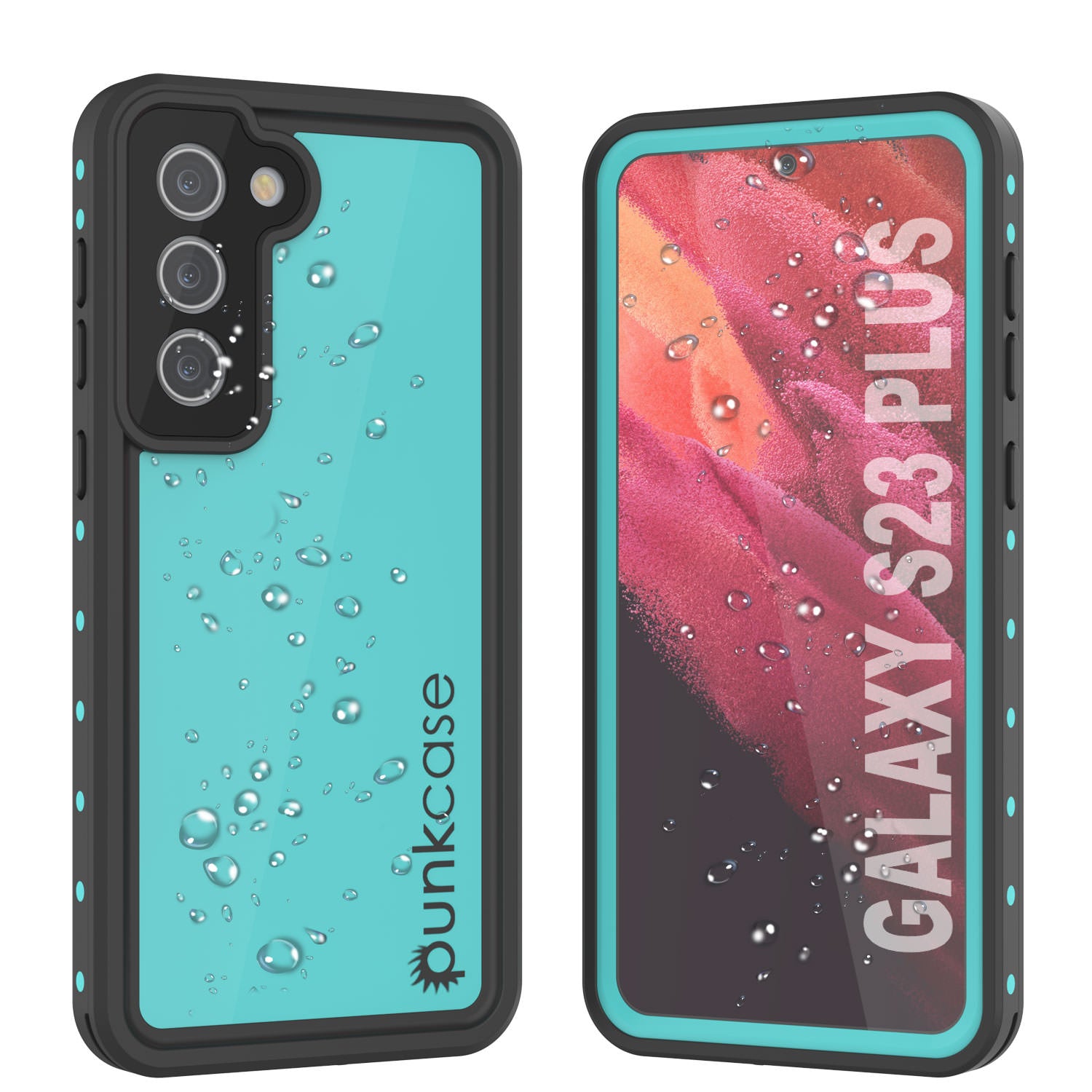 Galaxy S23+ Plus Waterproof Case PunkCase StudStar Teal Thin 6.6ft