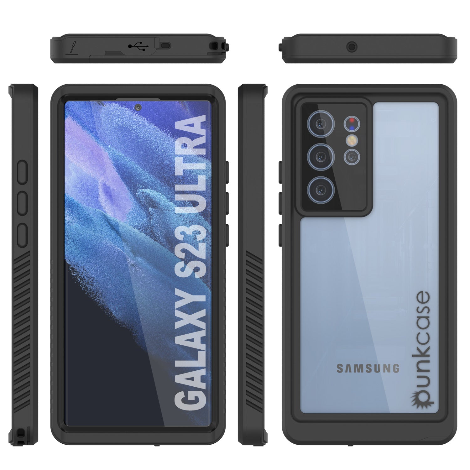 CasesOnDeck Case Compatible with [Samsung Galaxy S23 Plus (6.6 Screen) /  S23+ Case] Design Case, Slim Black Flexible Sleek Shock Protection TPU Case