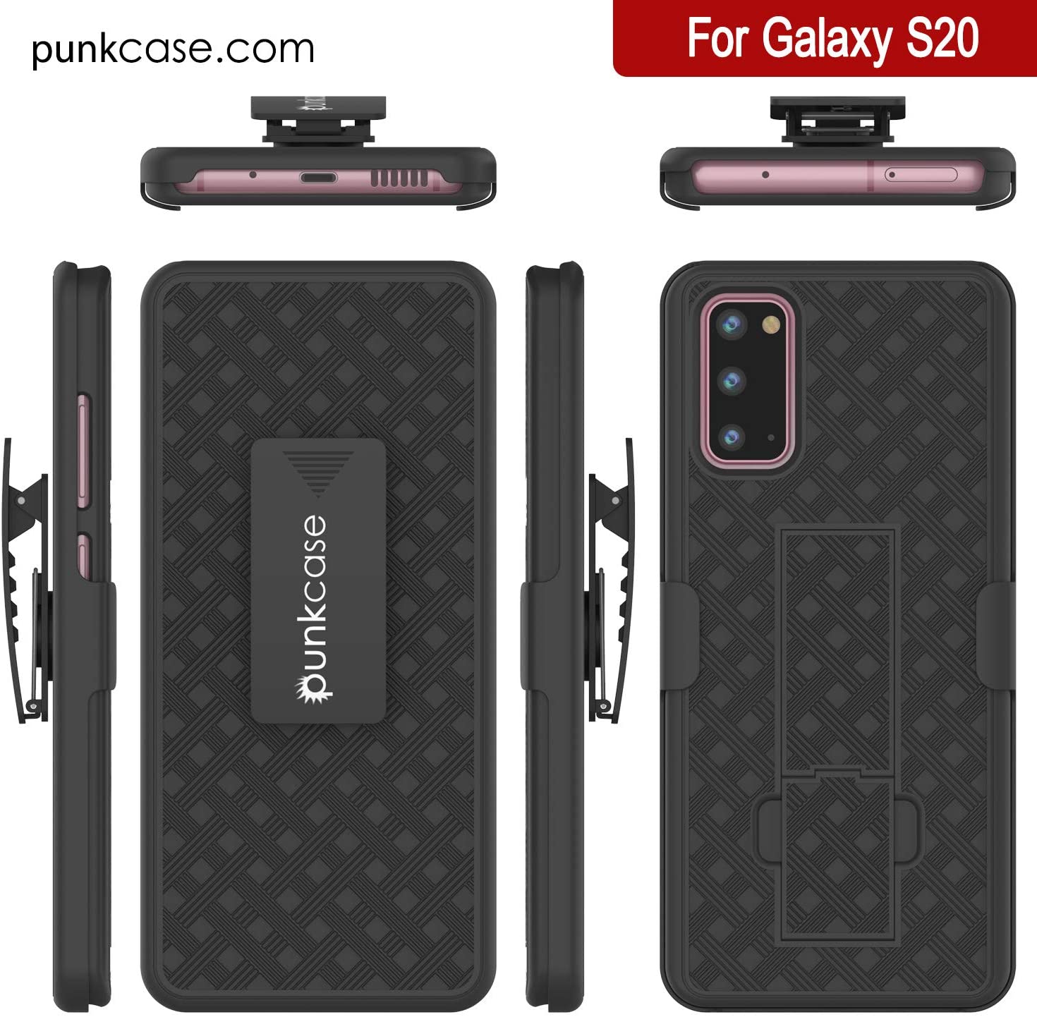 Galaxy S24 Case, Punkcase Holster Belt Clip With Screen Protector [Purple]
