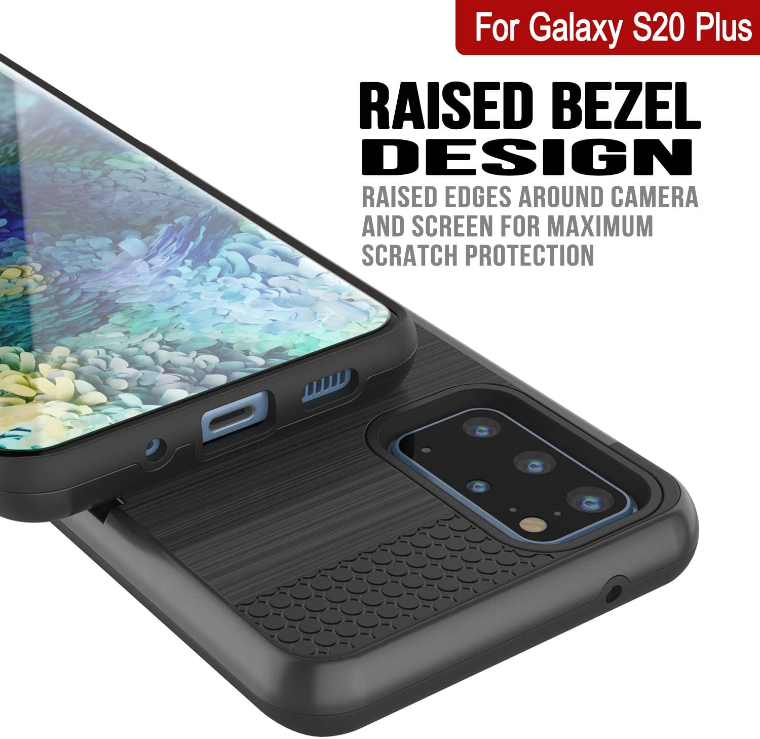 Galaxy S20+ Plus  Case, PUNKcase [SLOT Series] [Slim Fit] Dual-Layer Armor Cover w/Integrated Anti-Shock System, Credit Card Slot [Grey]