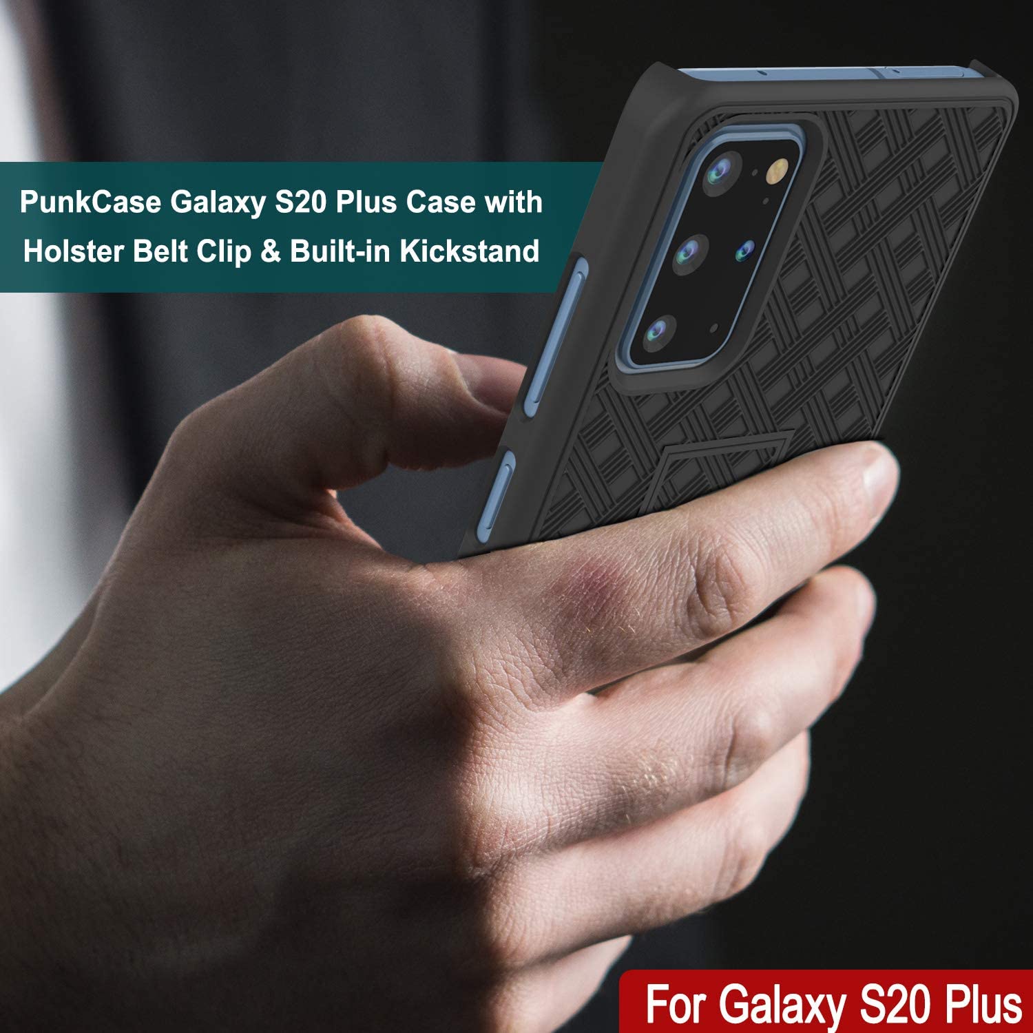 Galaxy S24 Plus Case, Punkcase Holster Belt Clip With Screen Protector [Dark Green]