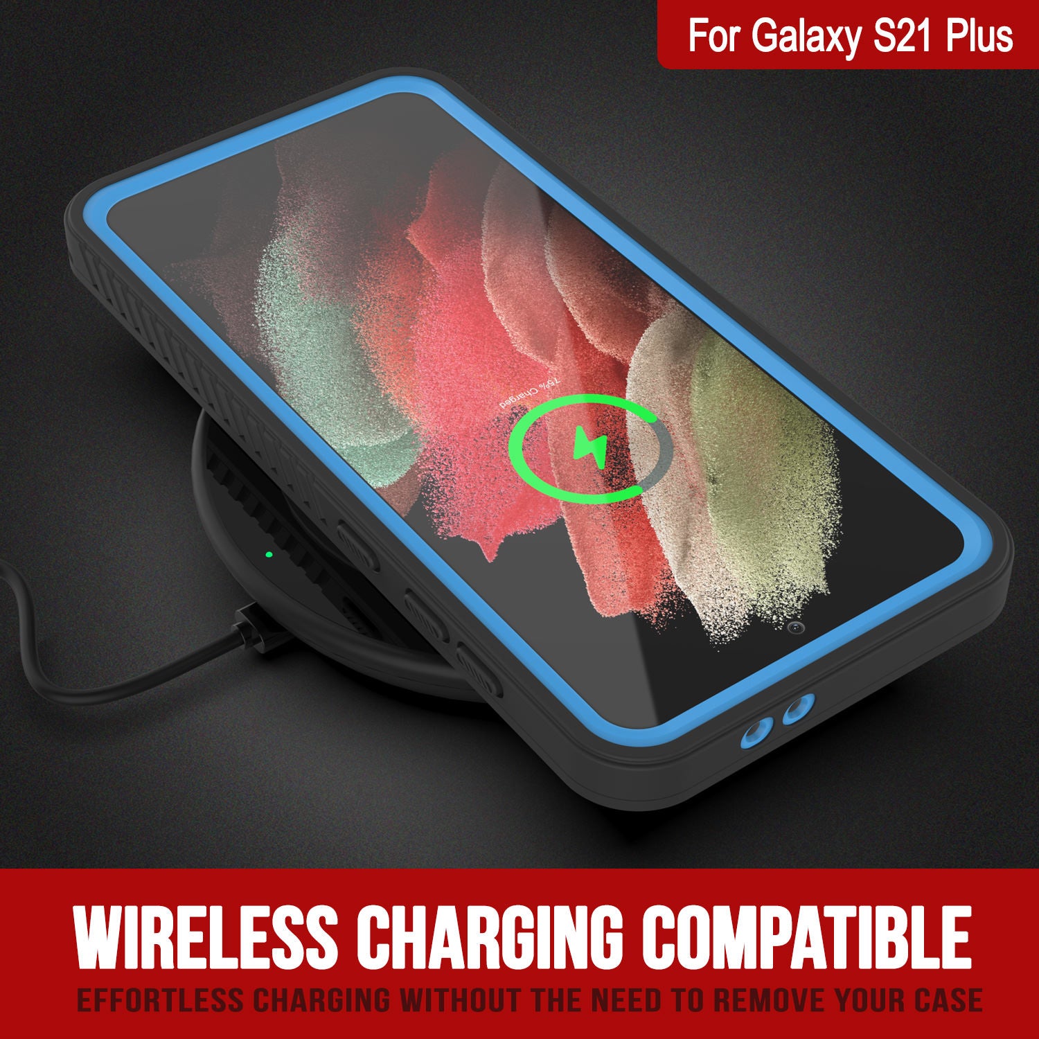 Galaxy S21+ Plus Water/Shock/Snow/dirt proof [Extreme Series] Slim Case [Light Blue]