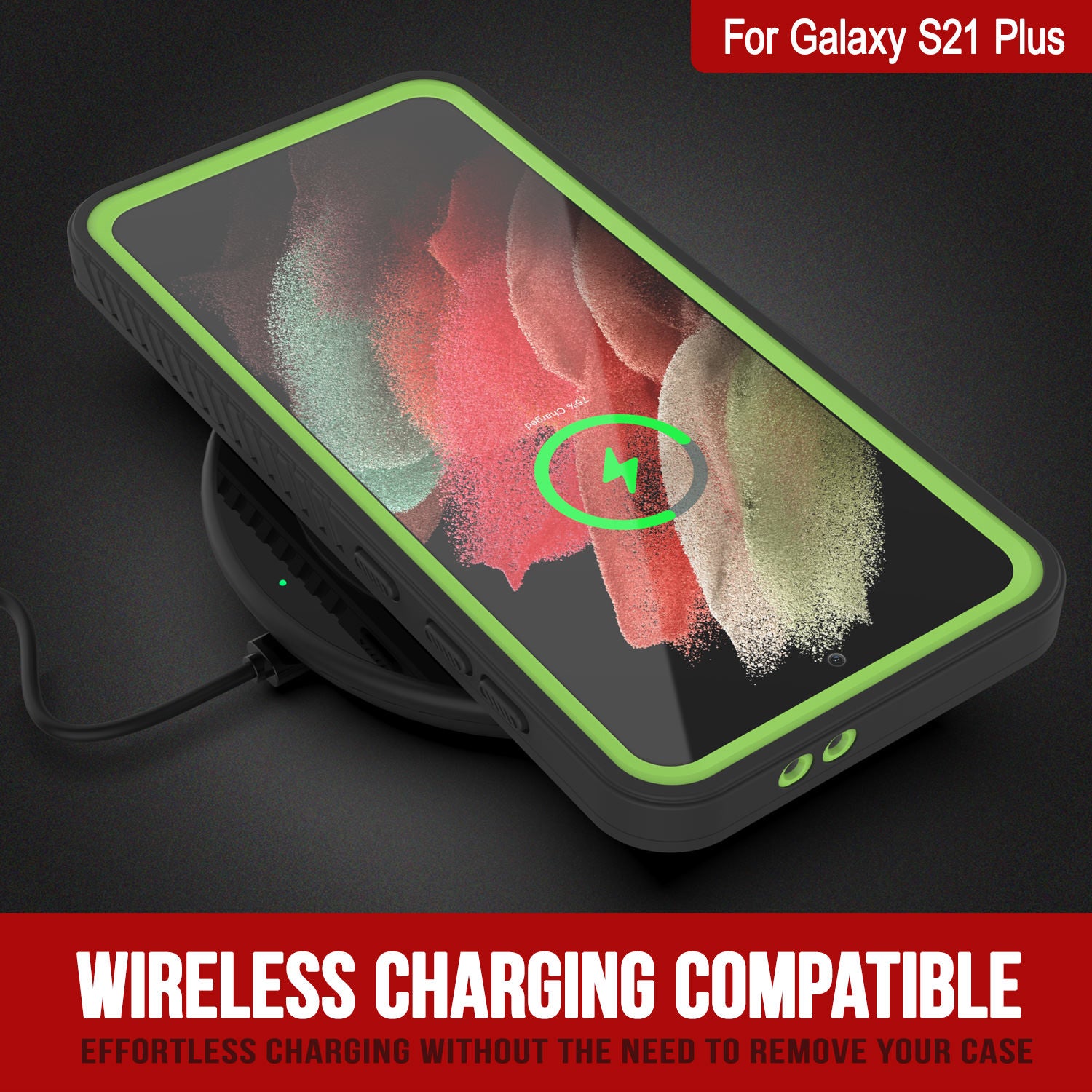 Galaxy S21+ Plus Water/Shockproof [Extreme Series] Screen Protector Case [Light Green]