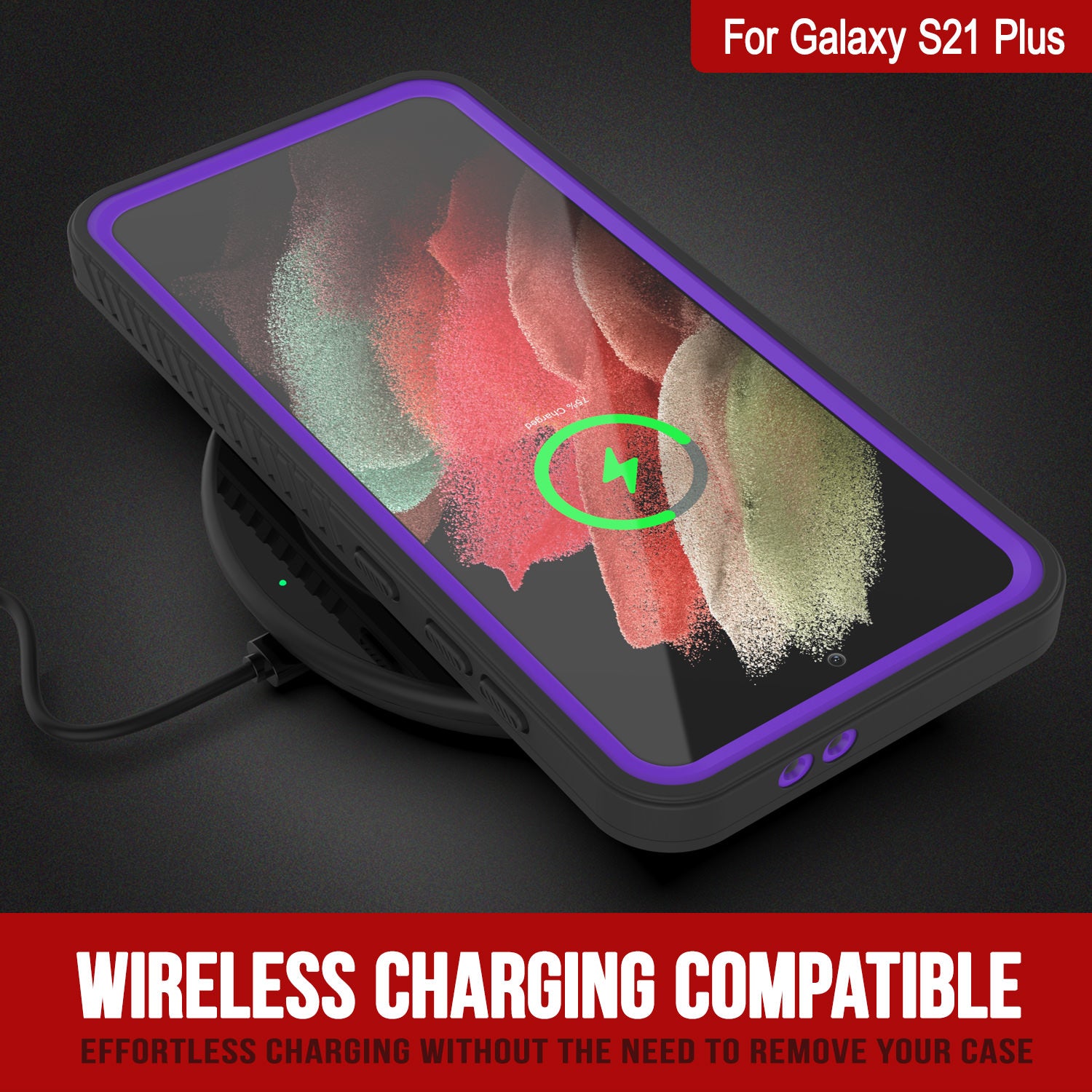 Galaxy S21+ Plus Water/Shockproof [Extreme Series] Slim Screen Protector Case [Purple]