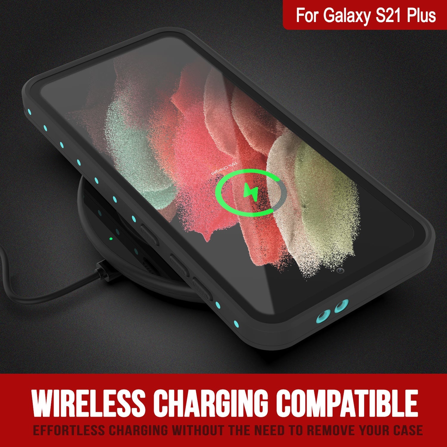 Galaxy S22+ Plus Waterproof Case PunkCase StudStar Teal Thin 6.6ft Underwater IP68 Shock/Snow Proof