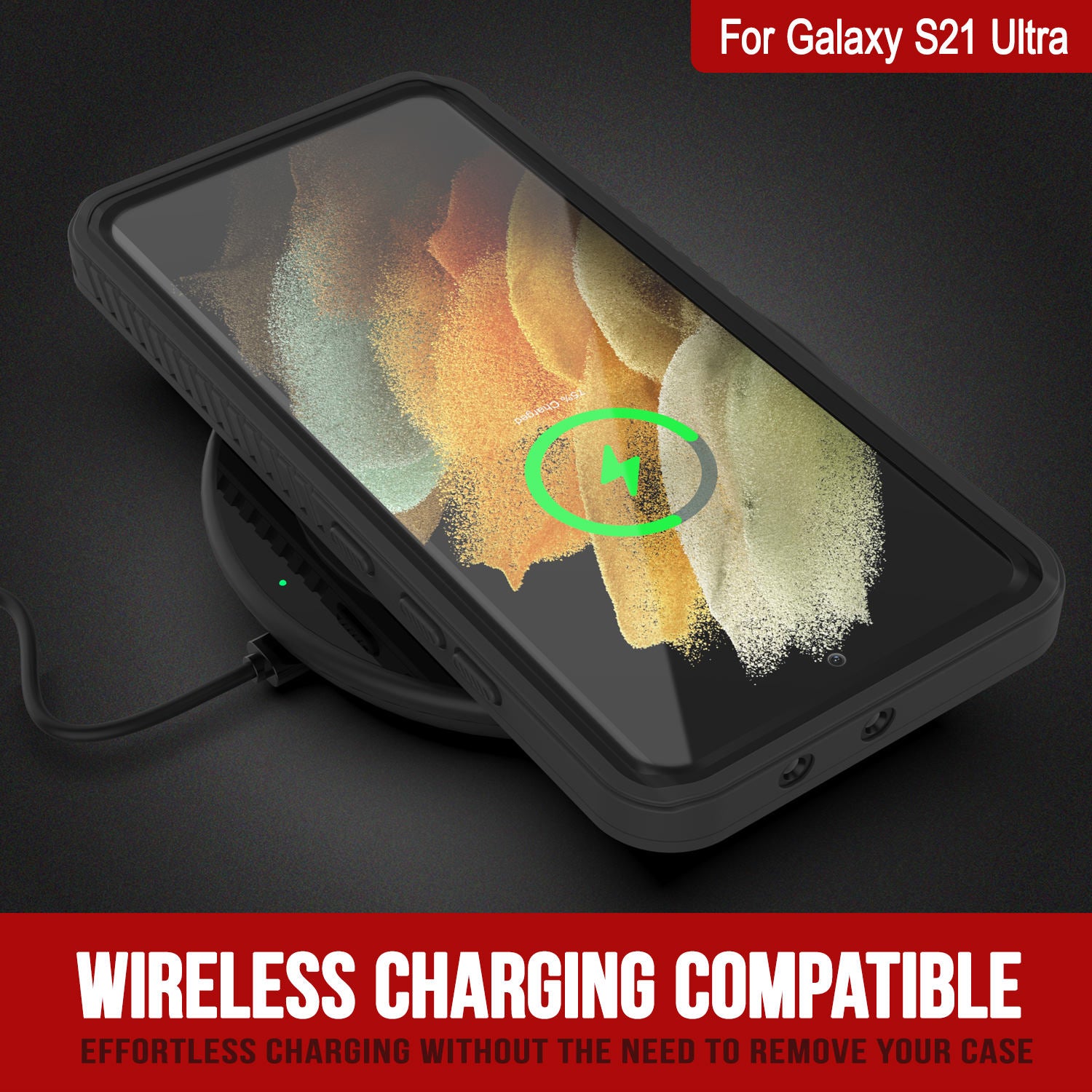 Galaxy S21 Ultra Water/Shockproof [Extreme Series] With Screen Protector Case [Black]