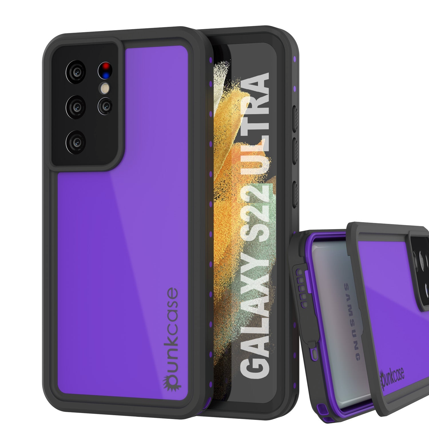 Galaxy S22 Ultra Water/ Shockproof [Extreme Series] Slim Screen Protector  Case [Purple]