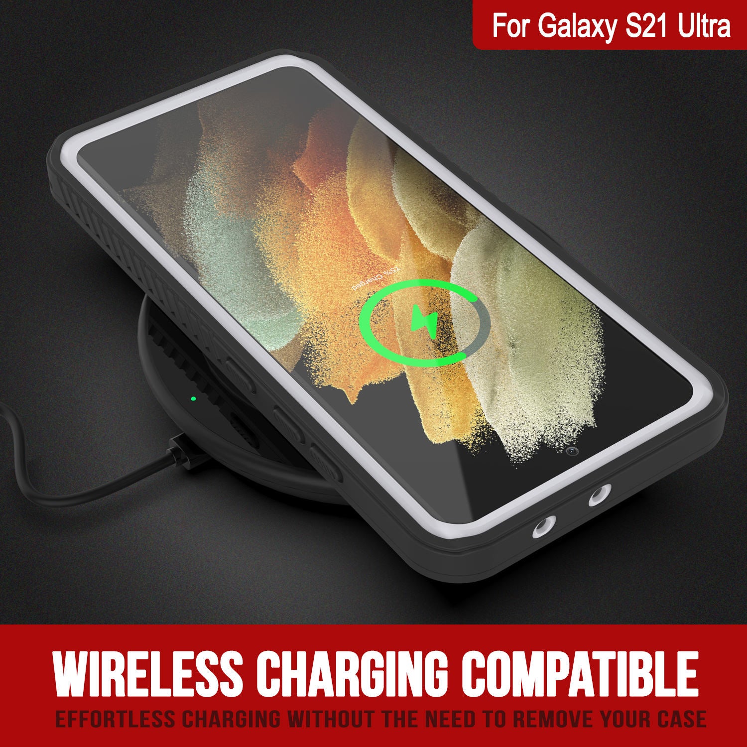 Galaxy S21 Ultra Water/Shock/Snow/dirt proof [Extreme Series] Punkcase Slim Case [White]