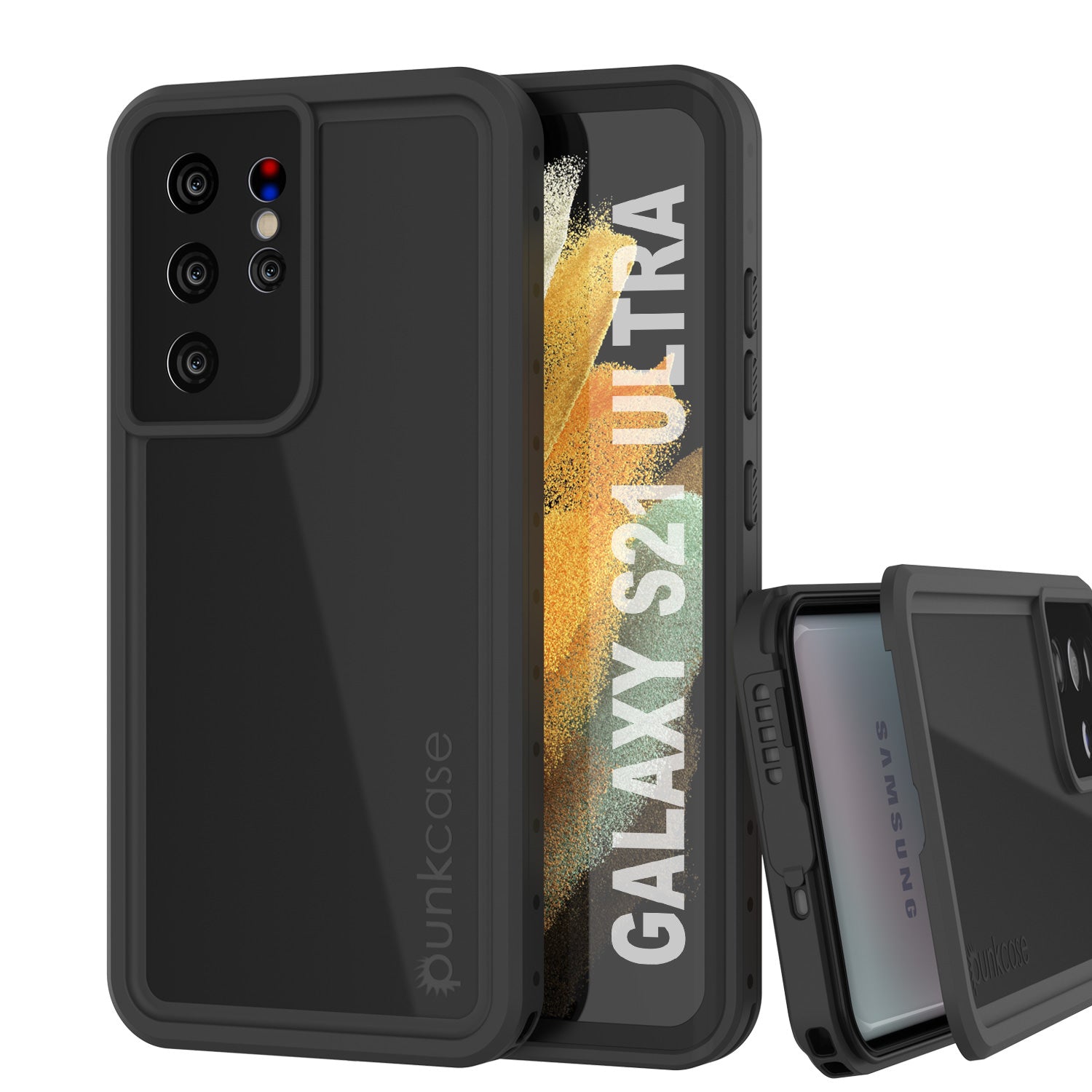 Galaxy S21 Ultra Waterproof Case - StudStar, Black | Punkcase
