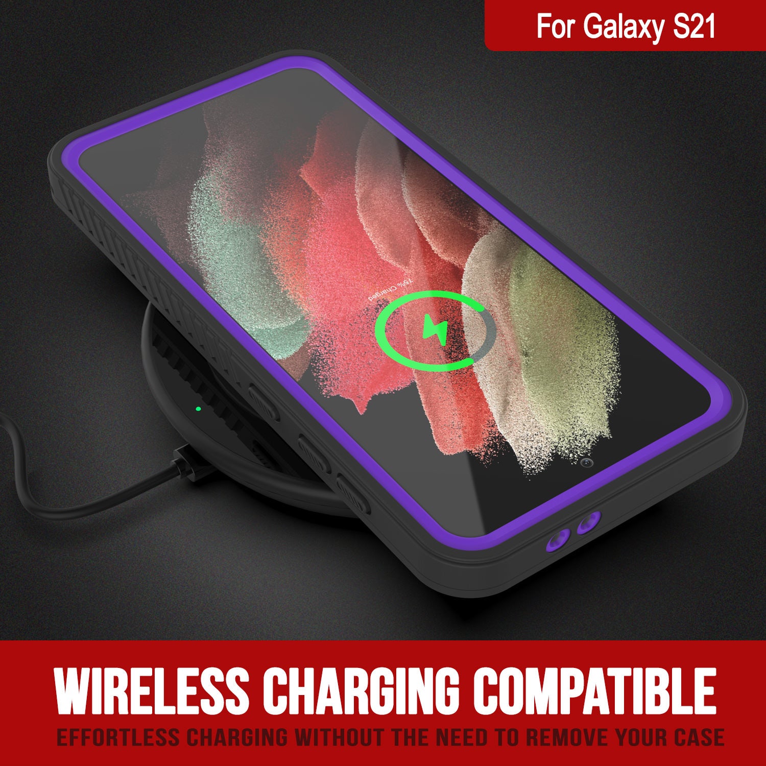 Galaxy S21 Water/Shockproof [Extreme Series] Slim Screen Protector Case [Purple]