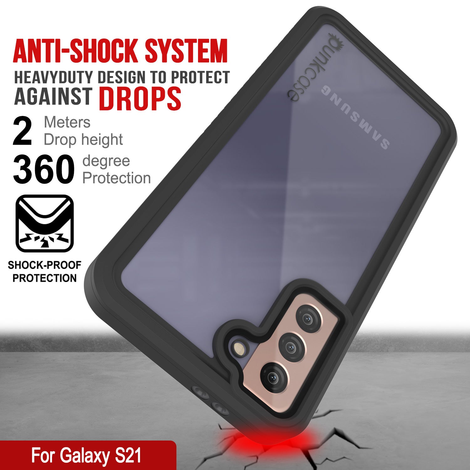 Shockproof Case Samsung Galaxy S21 FE 5G Fan Edition Clear Back