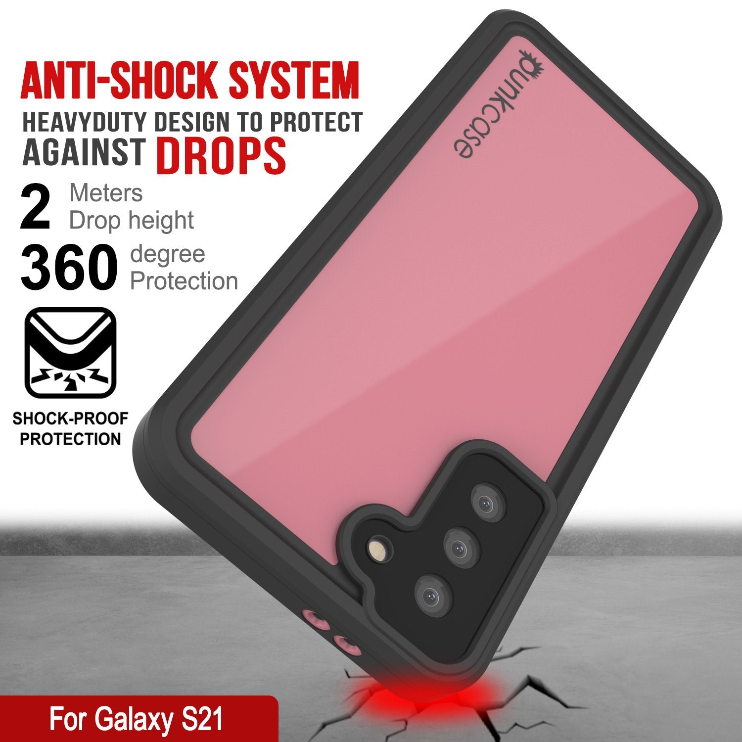 Galaxy A51 Waterproof Case PunkCase StudStar Pink Thin 6.6ft Underwater IP68 Shock/Snow Proof