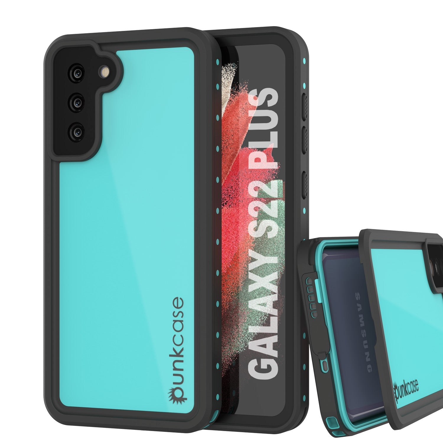 Galaxy S22+ Plus Waterproof Case PunkCase StudStar Teal Thin 6.6ft Underwater IP68 Shock/Snow Proof