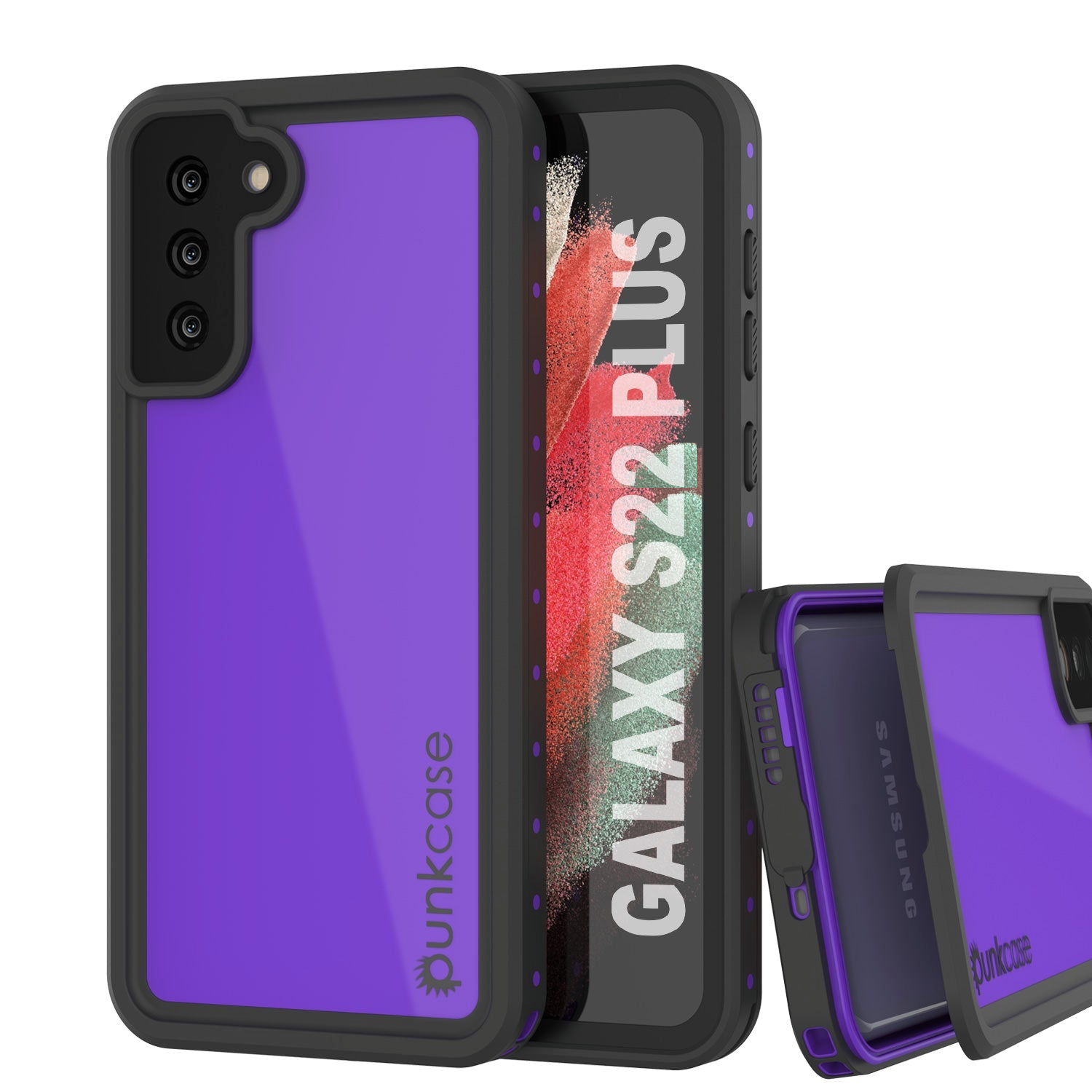 Galaxy S22+ Plus Waterproof Case PunkCase StudStar Purple Thin 6.6ft Underwater IP68 Shock/Snow Proof