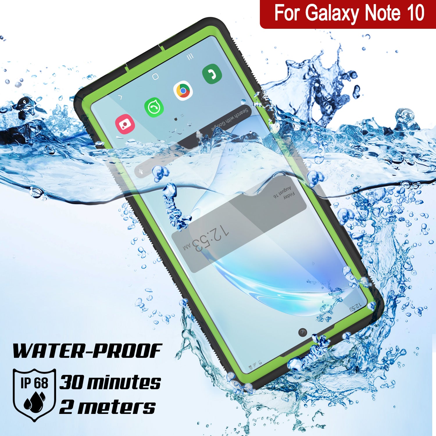Punkcase Note 10 Waterproof Case [Aqua Series] Armor Cover [Green]
