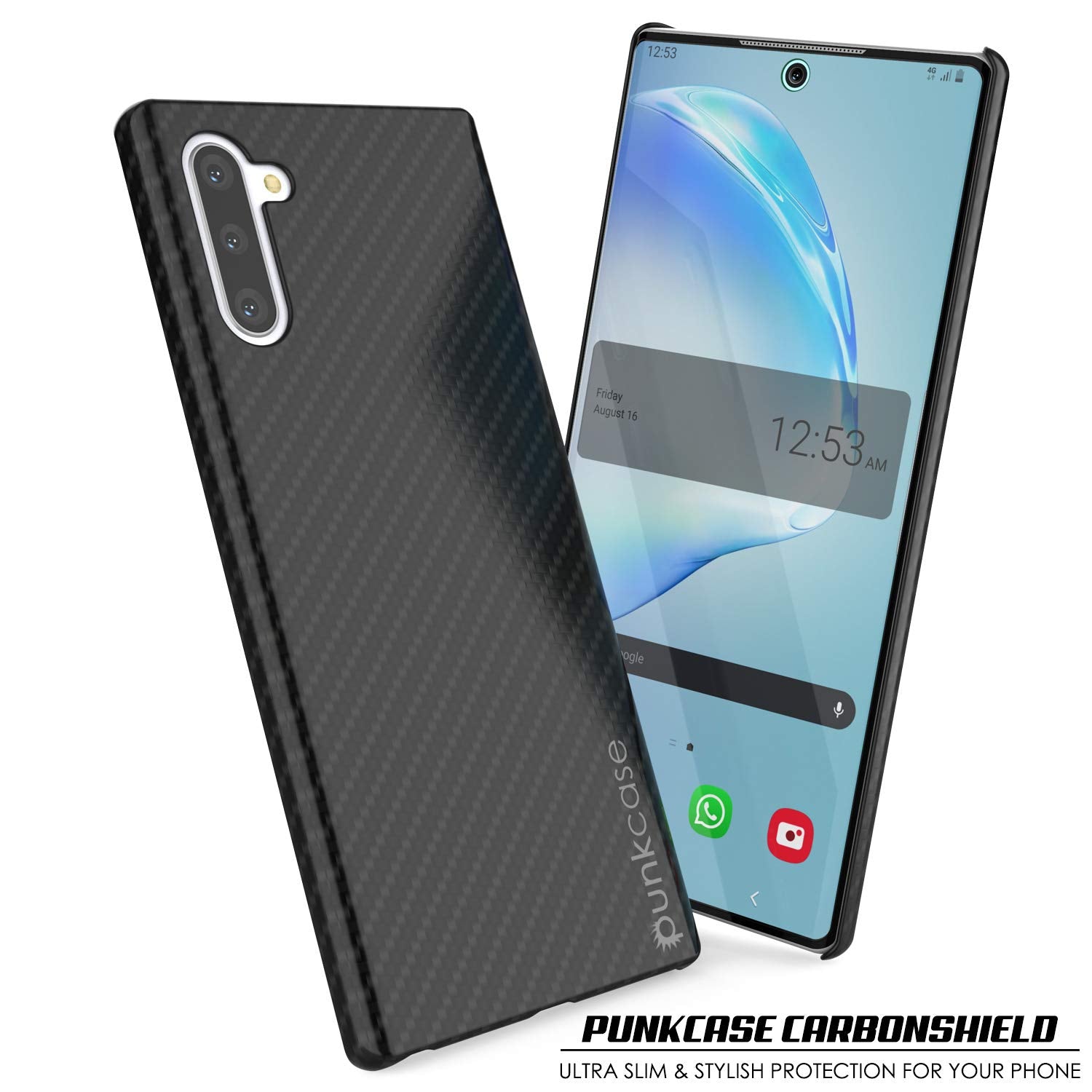 Galaxy Note 10 Case, Punkcase CarbonShield, Heavy Duty & Ultra Thin Cover