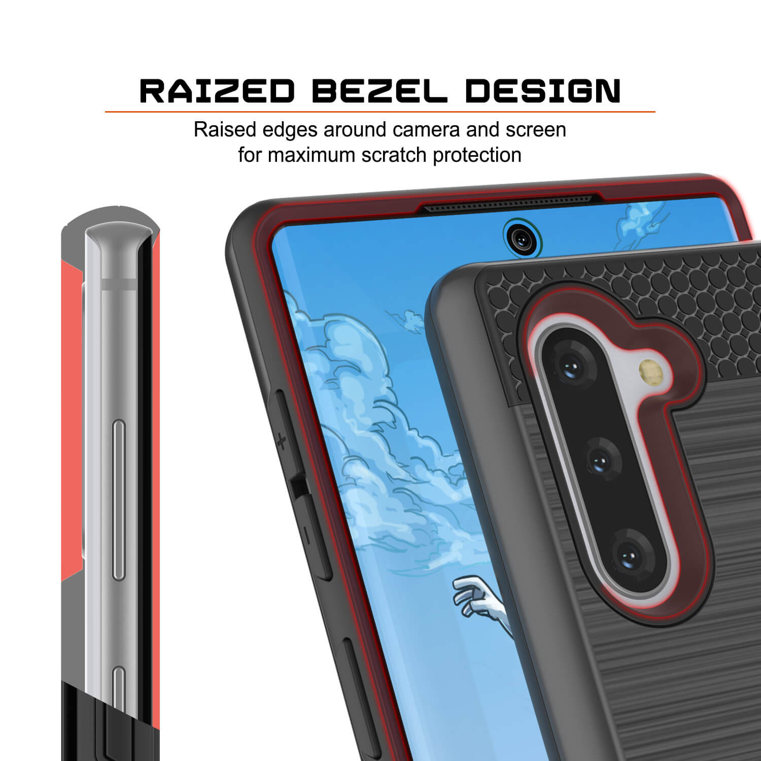 Galaxy Note 10+ Plus Case, PUNKcase [SLOT Series] Slim Fit  Samsung Note 10+ Plus  [Dark Grey]