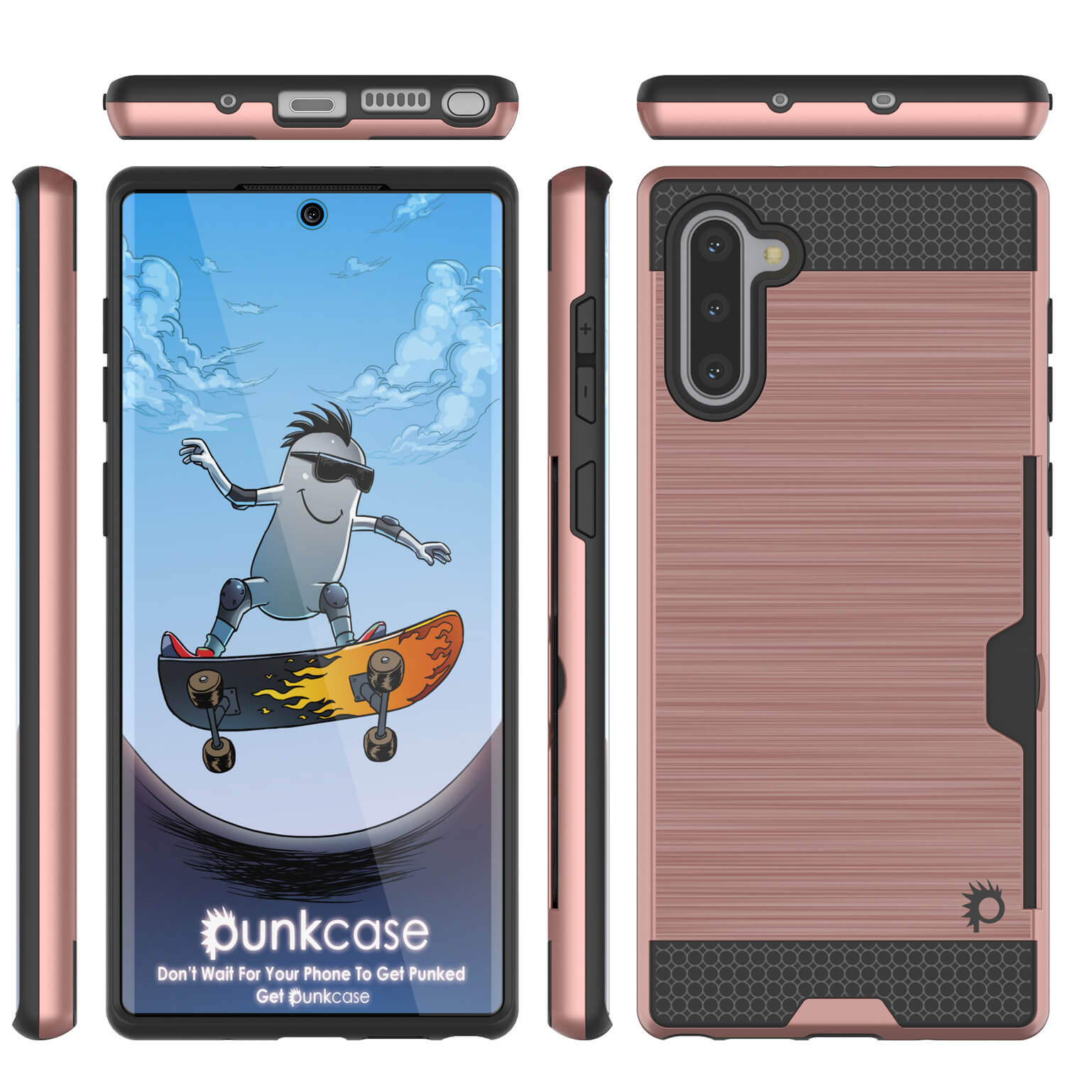 Galaxy Note 10+ Plus Case, PUNKcase [SLOT Series] Slim Fit  Samsung Note 10+ Plus [Rose Gold]