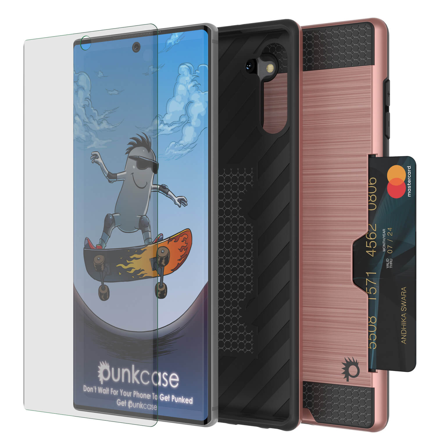 Galaxy Note 10 Case, PUNKcase [SLOT Series] Slim Fit  Samsung Note 10 [Rose Gold]