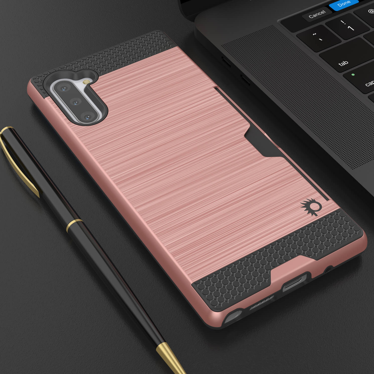 Galaxy Note 10 Case PUNKcase SLOT Series Slim Fit Samsung Note 10 Rose Gold
