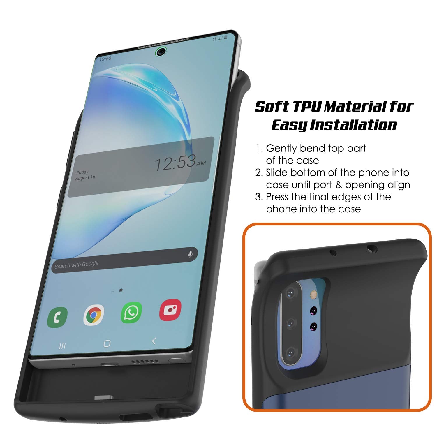 リアル Galaxy Port USB W/ Charger Battery 6000mAH Plus 10+ Note スマートフォン本体