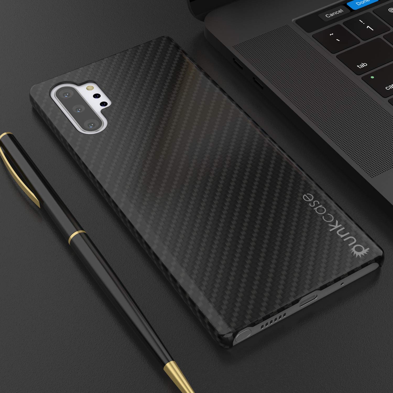 Galaxy Note 10+ Plus Case, Punkcase CarbonShield, Heavy Duty & Ultra Thin Cover