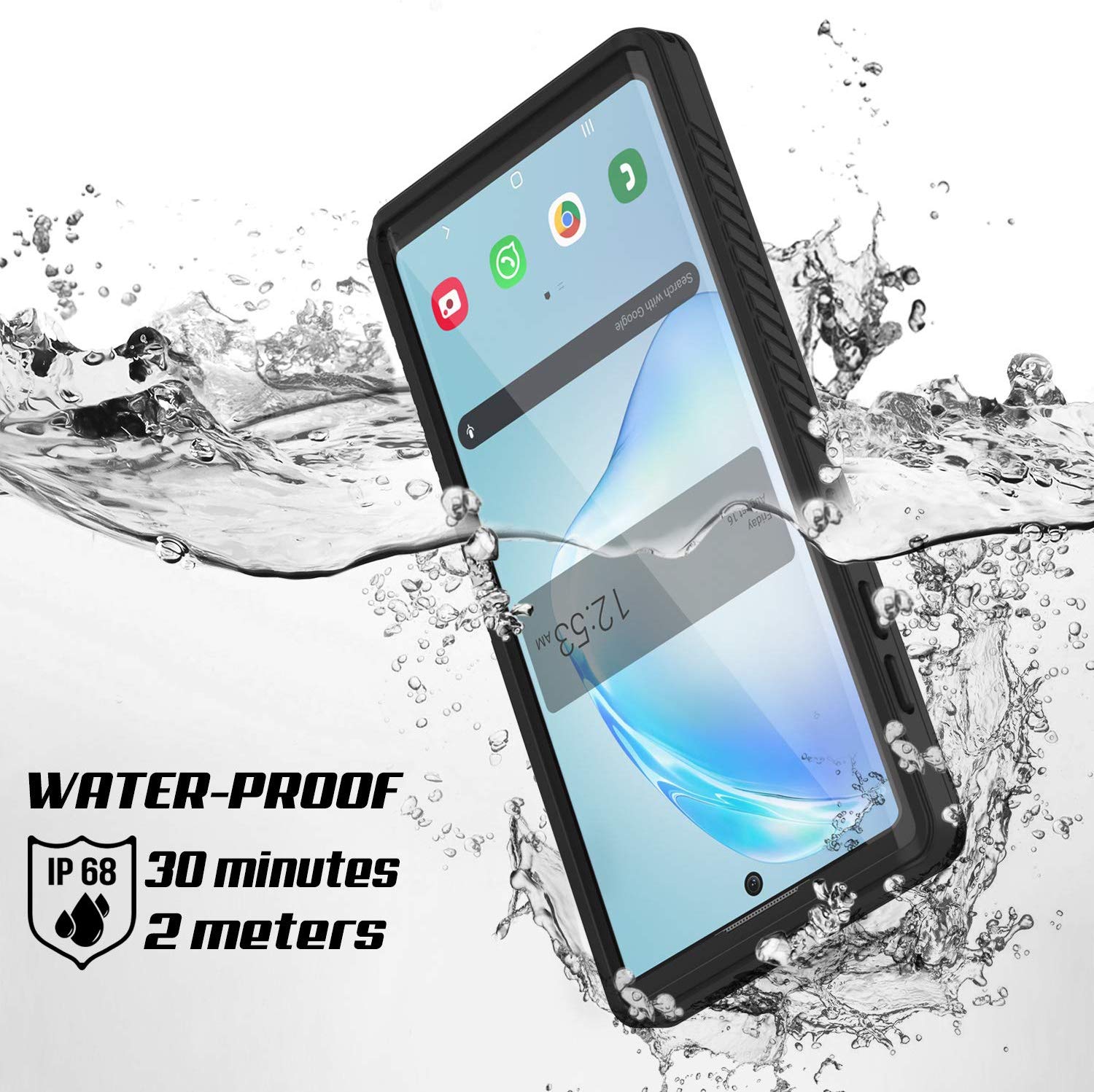 Galaxy Note 10+ Plus Case, Punkcase [Extreme Series] Armor Cover W/ Built In Screen Protector [Black]