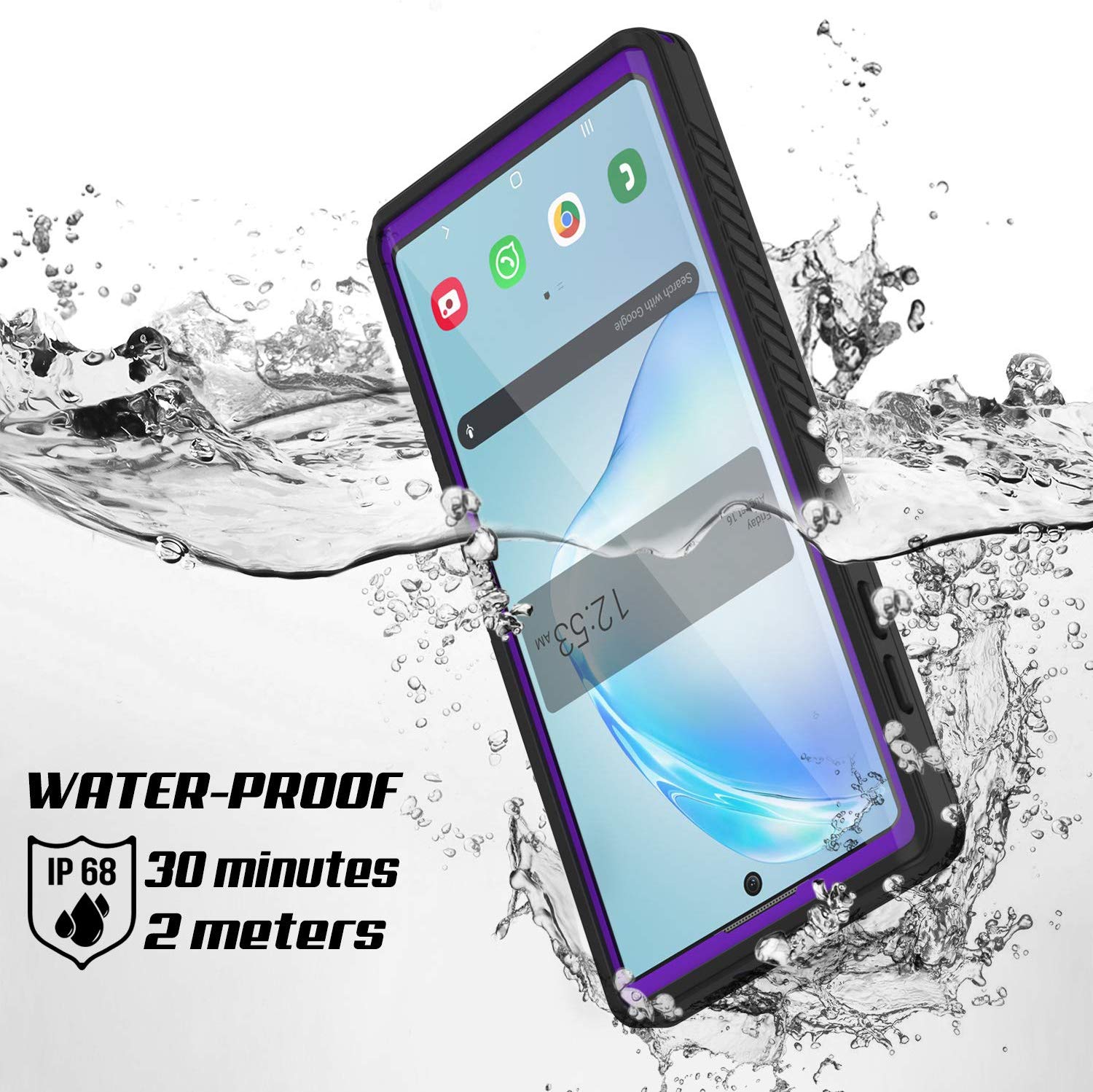 Galaxy Note 10+ Plus Case, Punkcase [Extreme Series] Armor Cover W/ Built In Screen Protector [Purple]