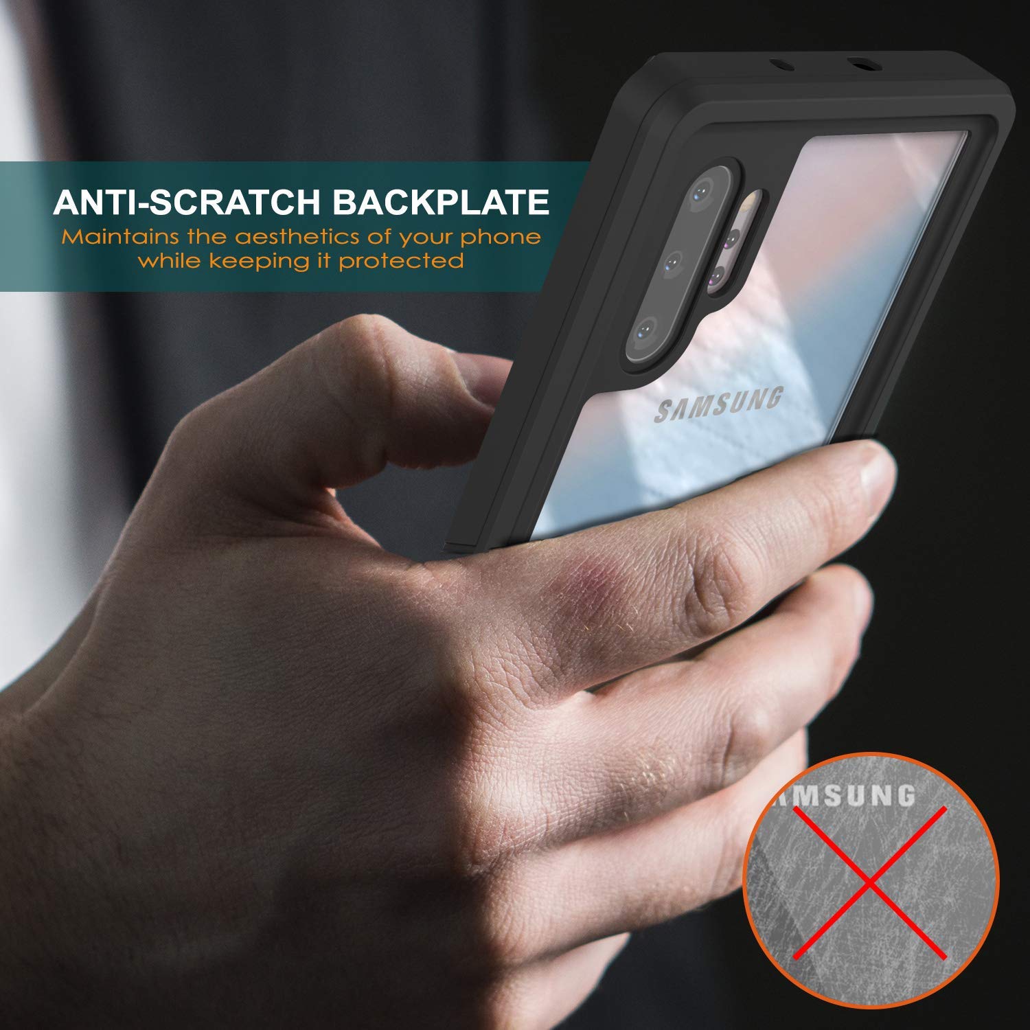 Galaxy Note 10+ Plus Case, Punkcase [Extreme Series] Armor Cover W/ Built In Screen Protector [Light Blue]