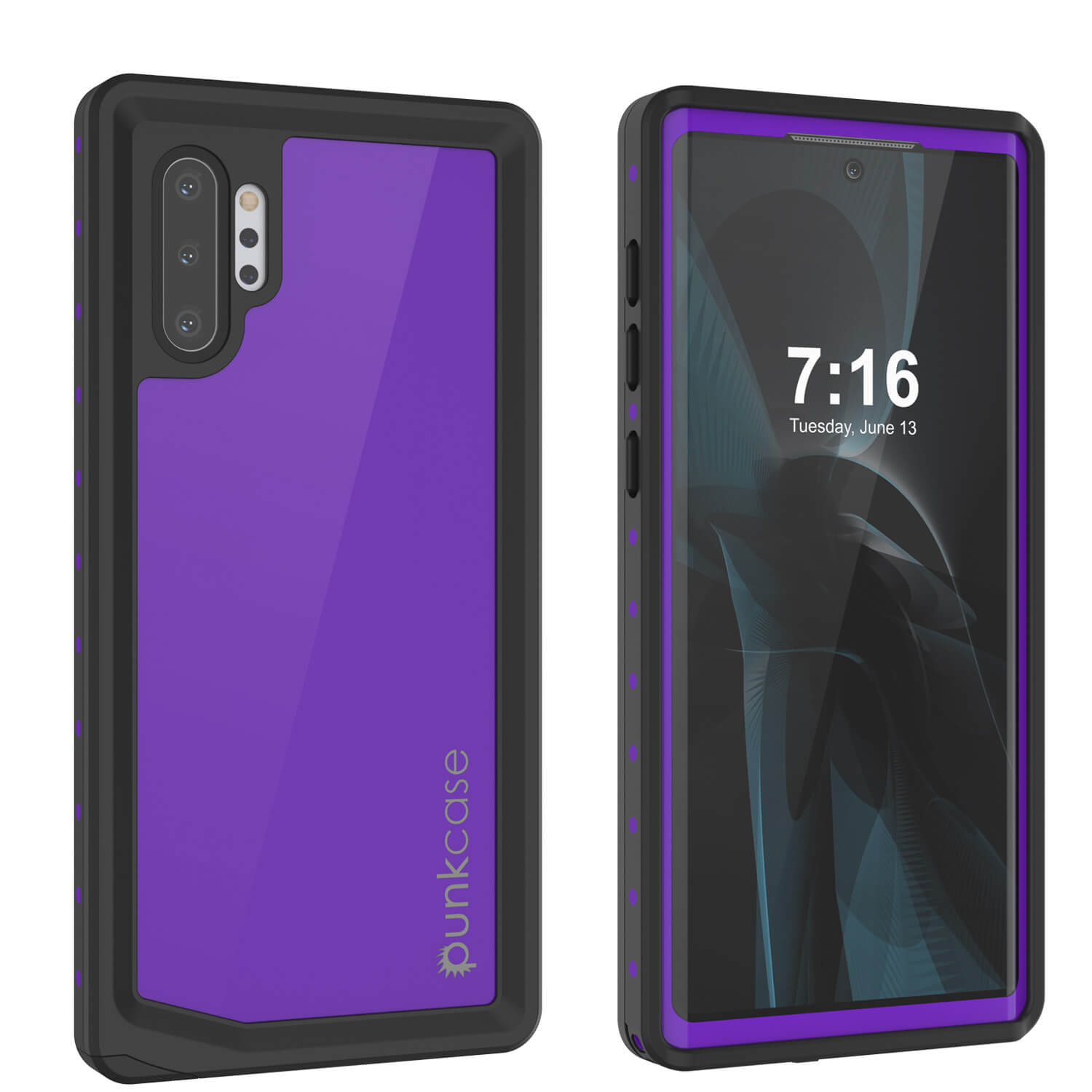 Galaxy Note 10+ Plus Waterproof Case, Punkcase Studstar Purple
