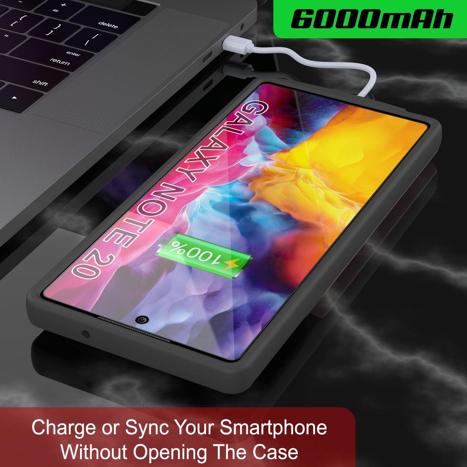 Galaxy Note 20 6000mAH Battery Charger Slim Case [Red]