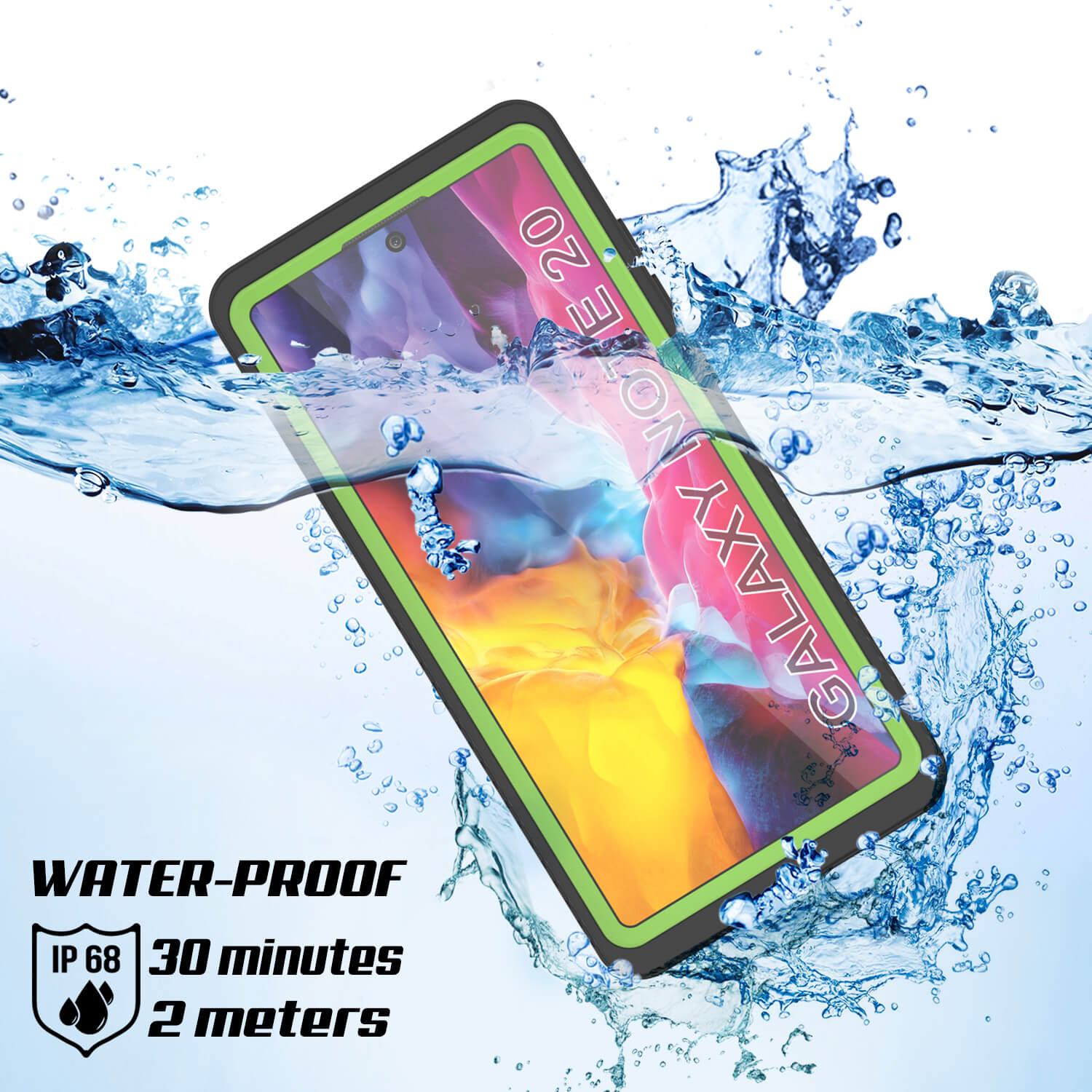 Galaxy Note 20 Case, Punkcase [Extreme Series] Armor Cover W/ Built In Screen Protector [Light Green]