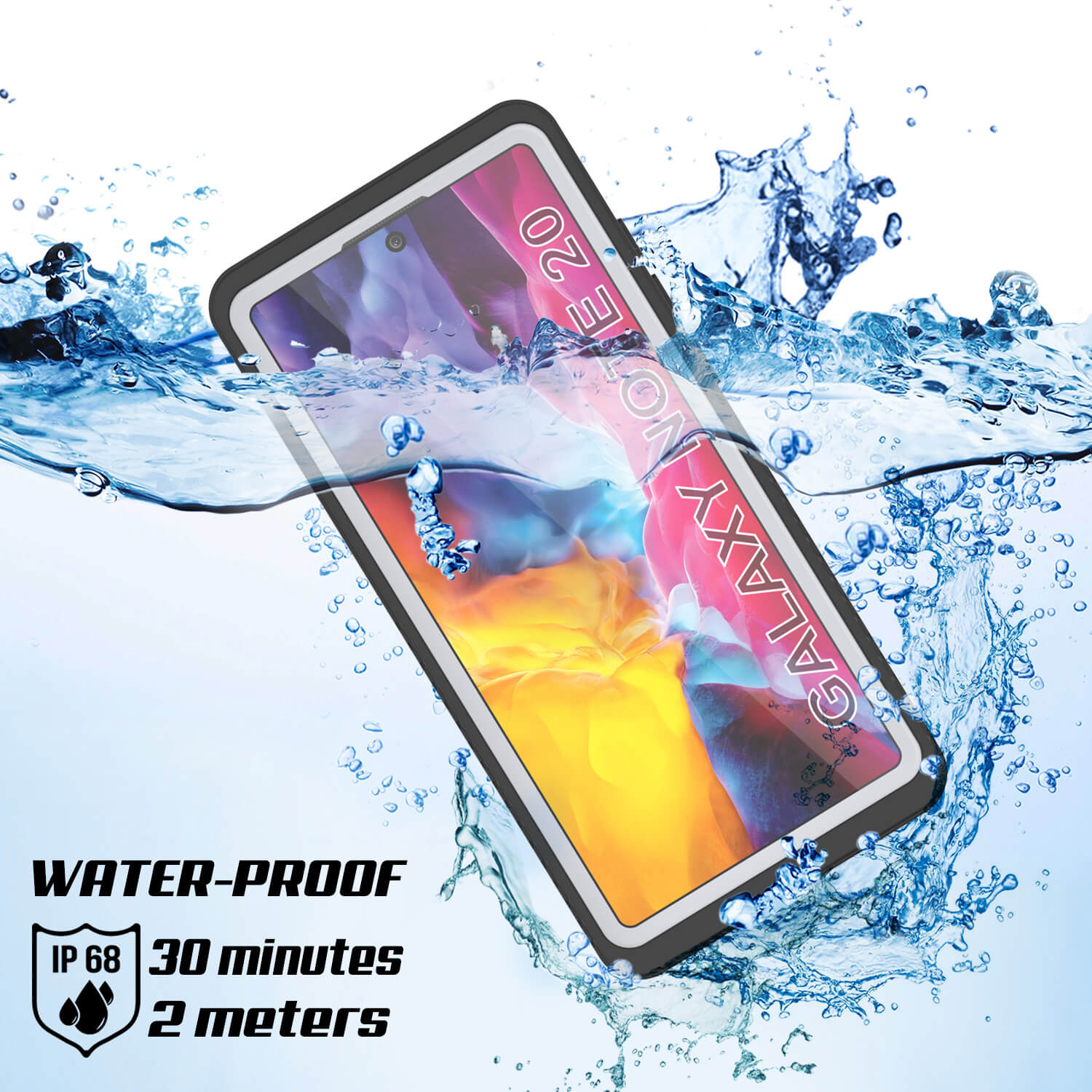 Galaxy Note 20 Case, Punkcase [Extreme Series] Armor Cover W/ Built In Screen Protector [White]