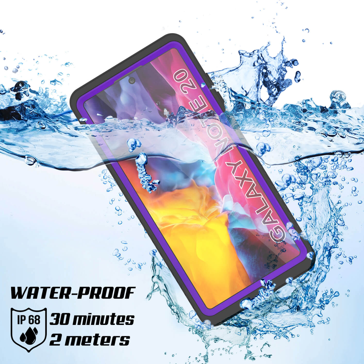 Galaxy Note 20 Case, Punkcase [Extreme Series] Armor Cover W/ Built In Screen Protector [Purple]