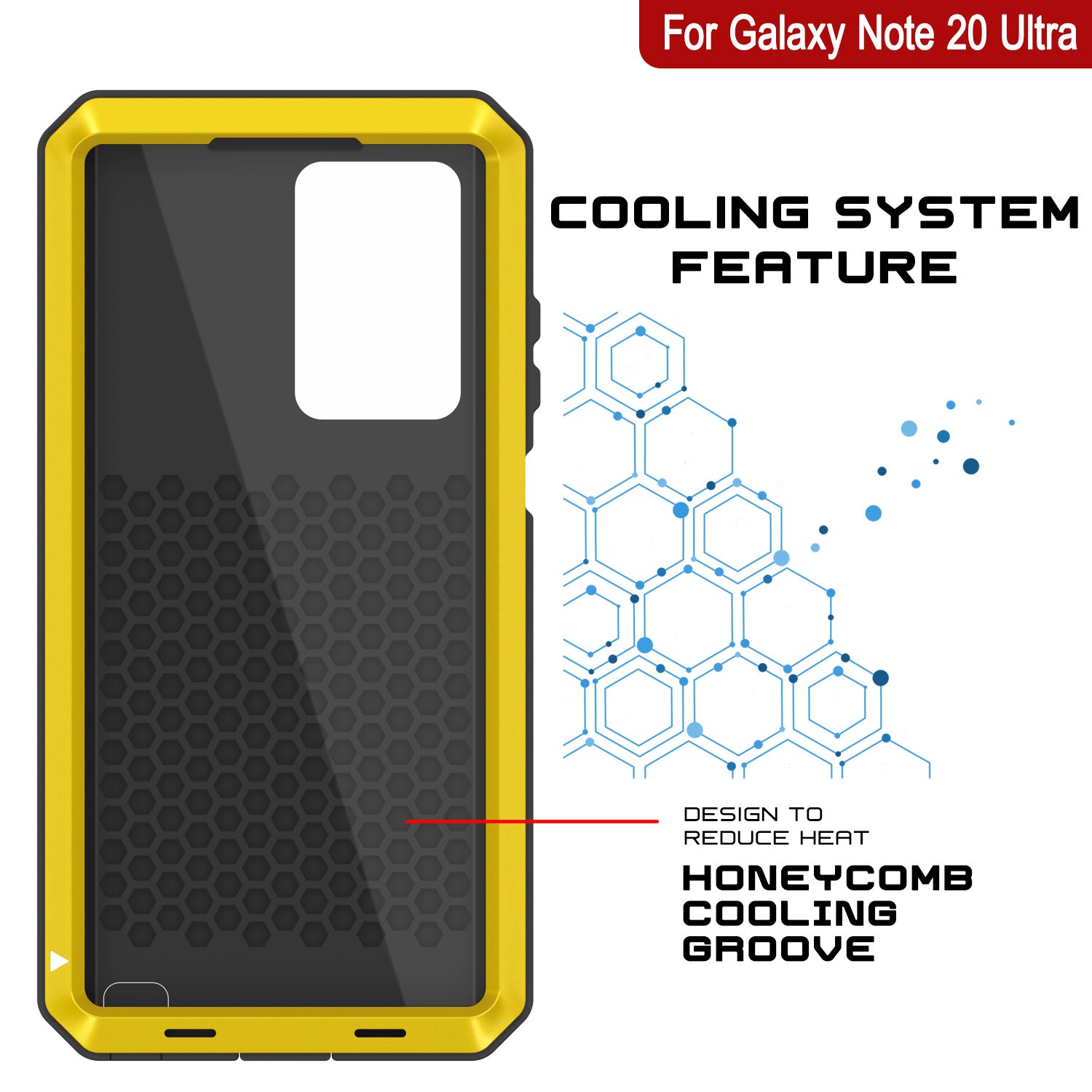Galaxy Note 20 Ultra Case, PUNKcase Metallic Neon Shockproof