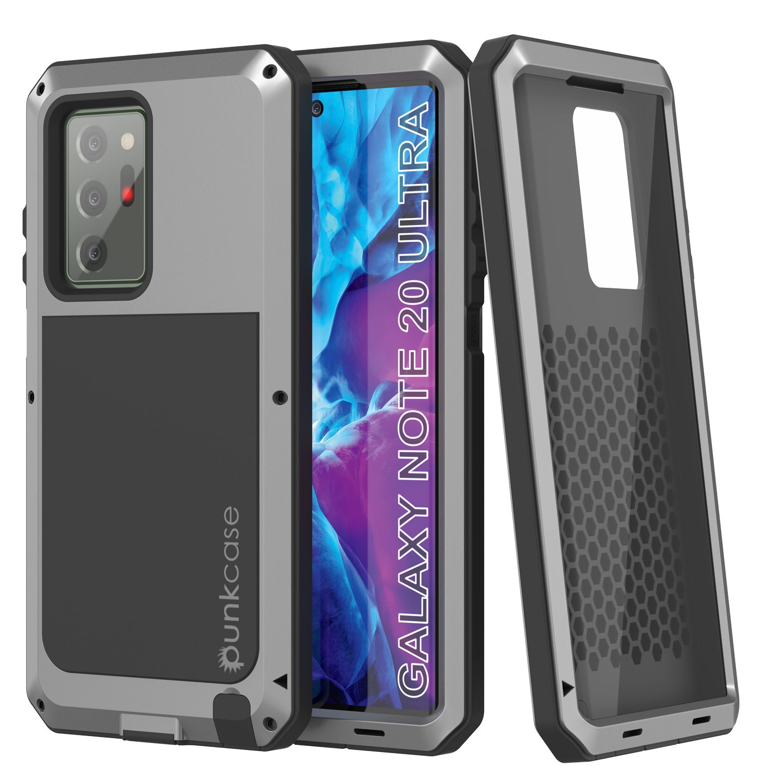 Galaxy Note 20 Ultra Case, PUNKcase Metallic Silver Shockproof Slim Me –  punkcase