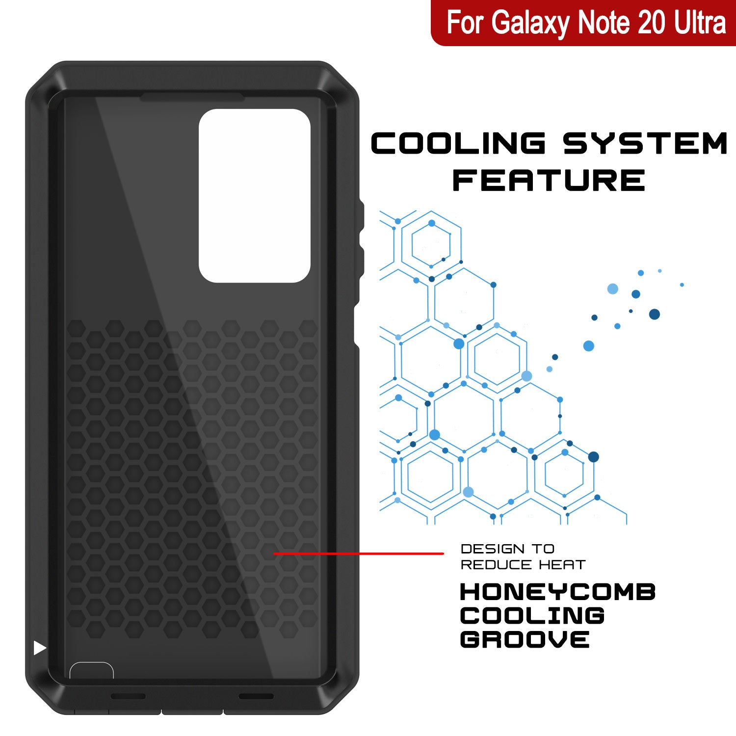 Galaxy Note 20 Ultra Case, PUNKcase Metallic Black Shockproof  Slim Metal Armor Case [Black]