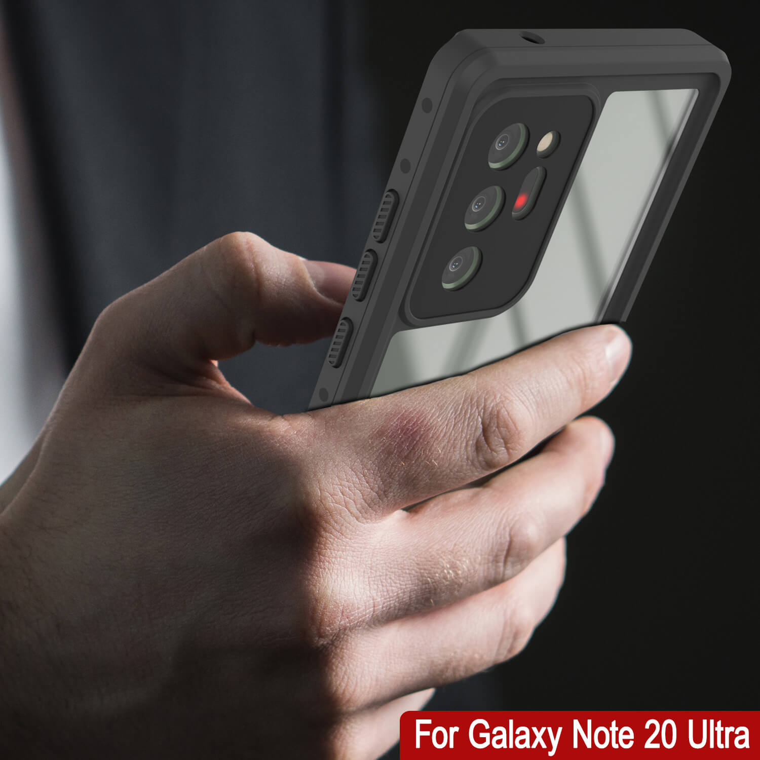 Galaxy Note 20 Ultra Waterproof Case, Punkcase Studstar Clear Thin Armor Cover