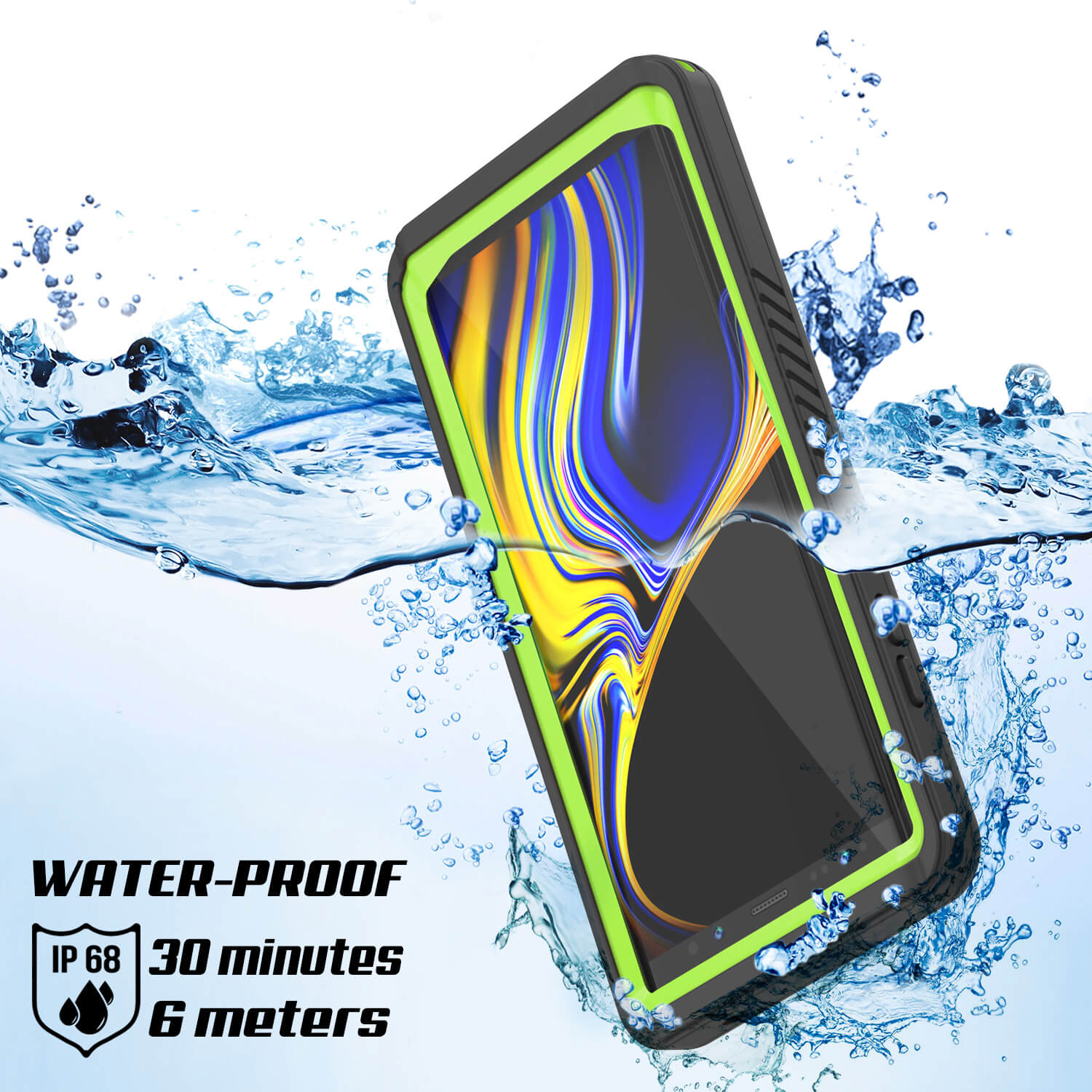 Galaxy Note 9 Case, Punkcase [Extreme Series] Armor Cover W/ Built In Screen Protector [Light Green]