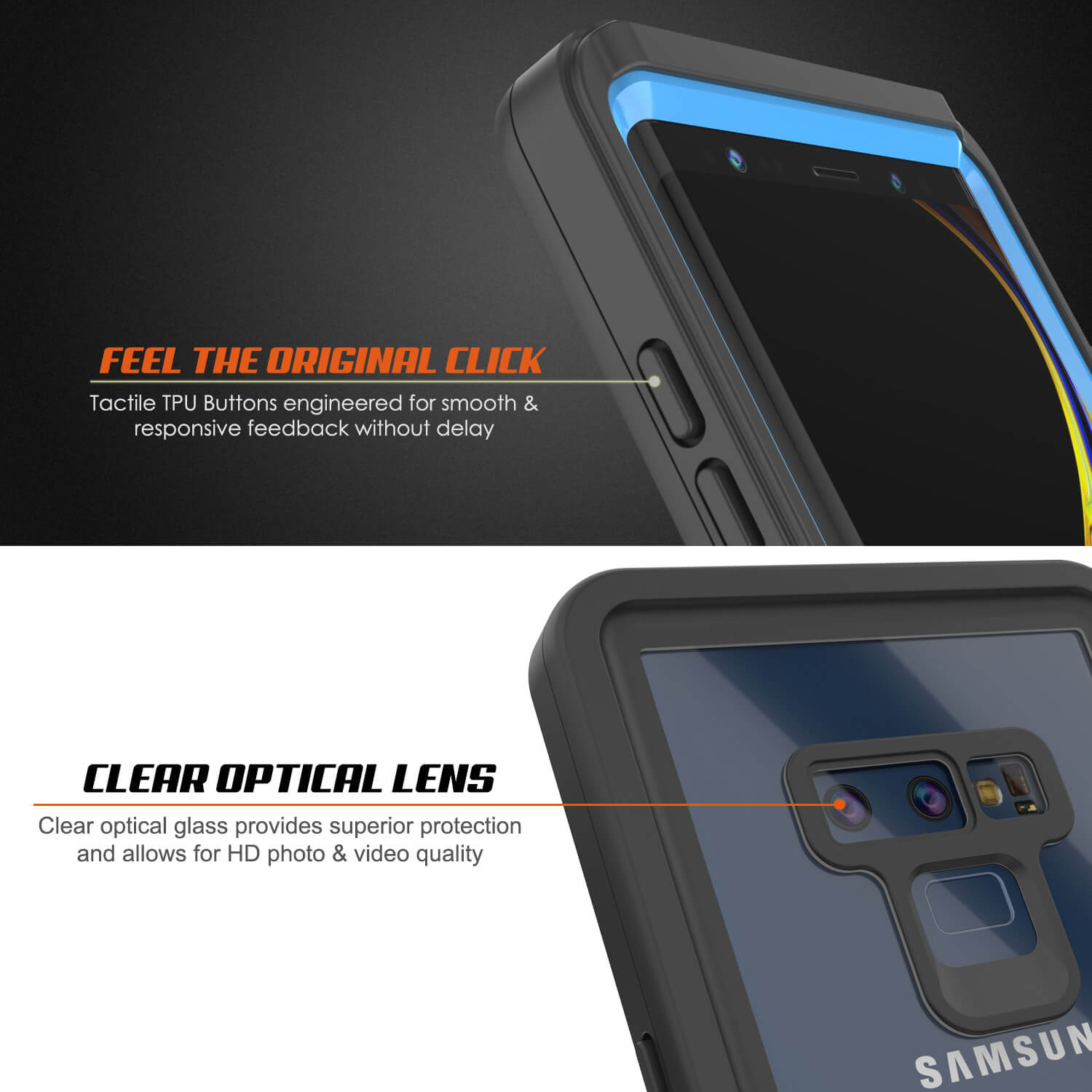 Galaxy Note 9 Case, Punkcase [Extreme Series] Armor Cover W/ Built In Screen Protector [Light Blue]