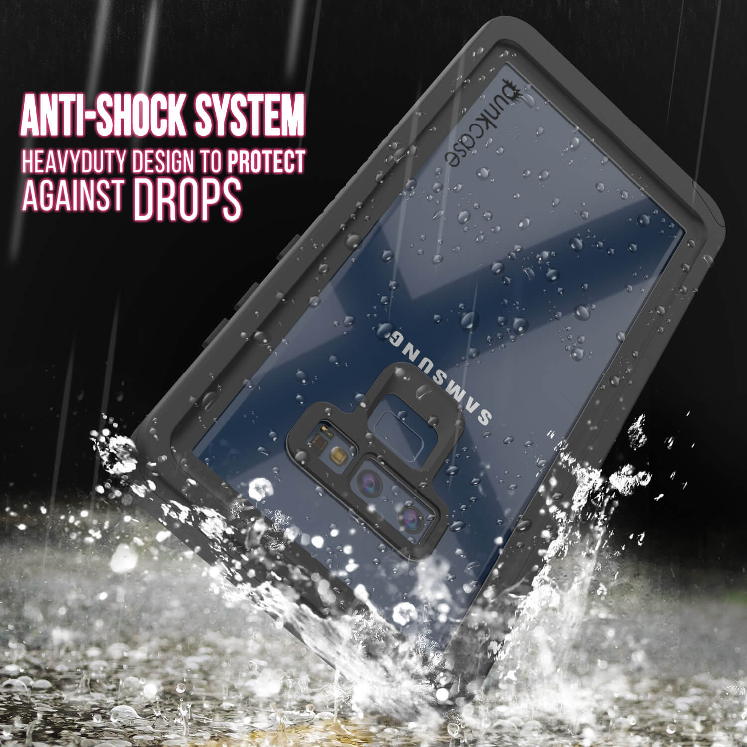 Galaxy Note 9 Case, Punkcase [Extreme Series] Armor Cover W/ Built In Screen Protector [Light Blue]