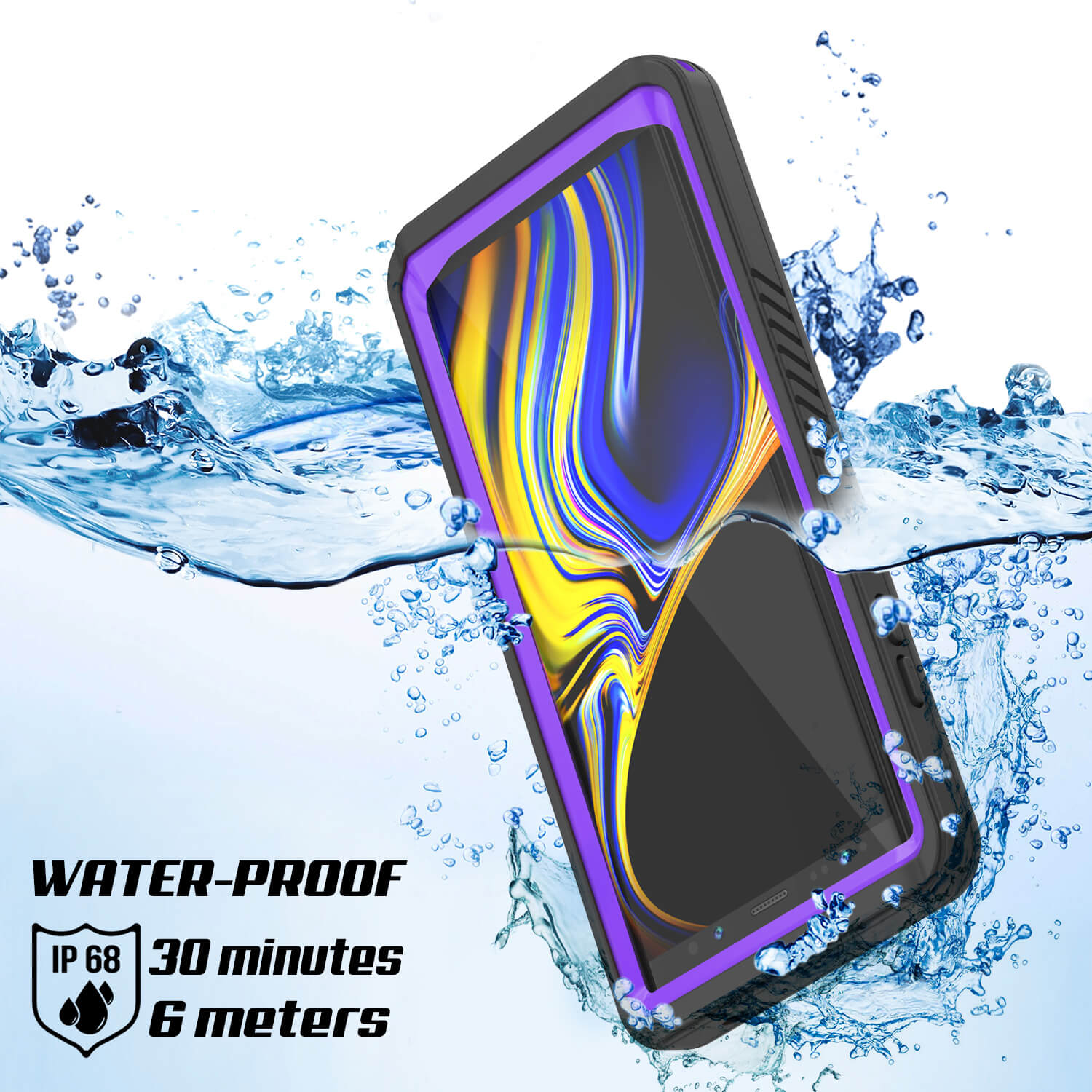 Galaxy Note 9 Case, Punkcase [Extreme Series] Armor Cover W/ Built In Screen Protector [Purple]