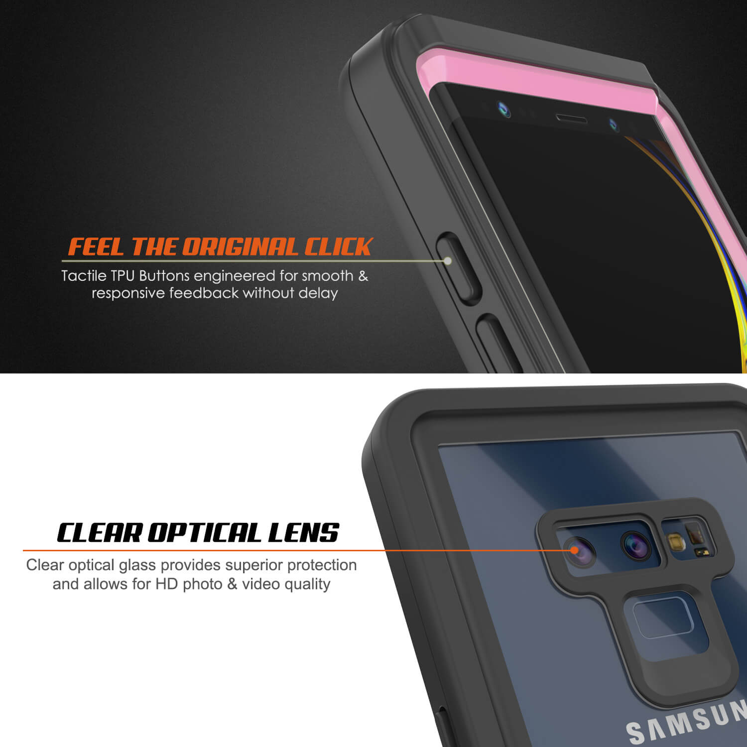 Galaxy Note 9 Case, Punkcase [Extreme Series] Armor Cover W/ Built In Screen Protector [Pink]
